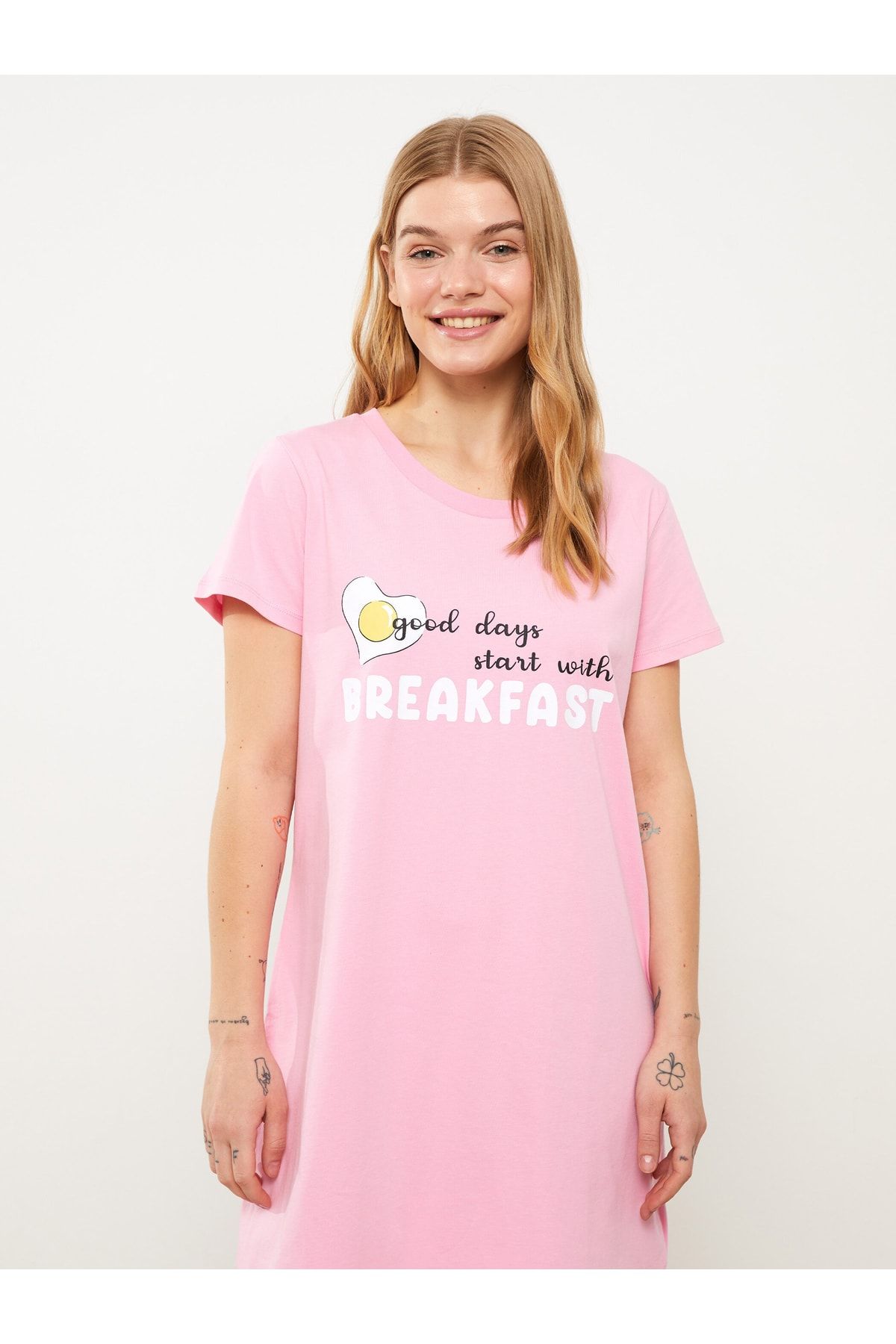 LC Waikiki Nachthemd Rosa A-Linie