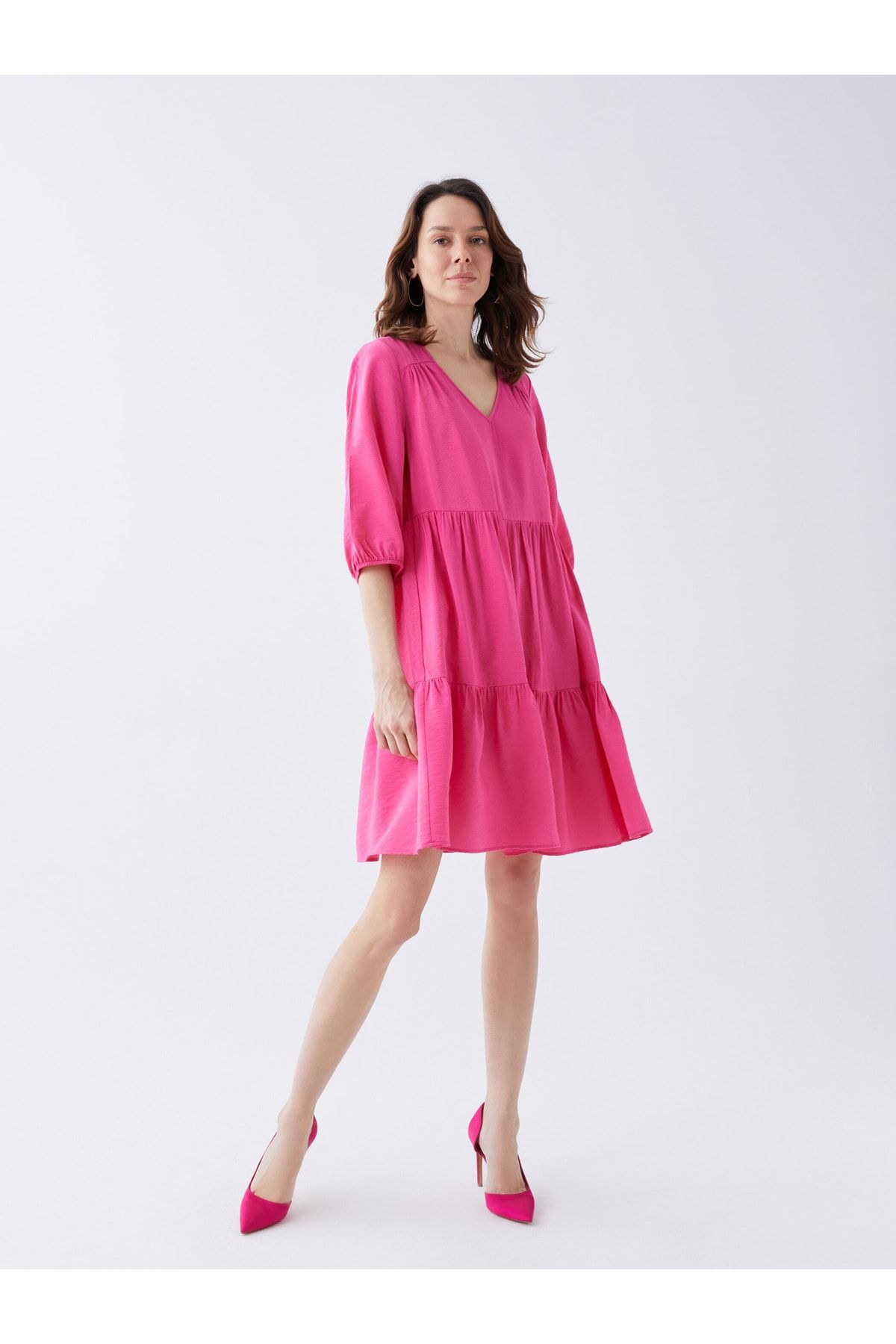 LC Waikiki Kleid Rosa A-Linie