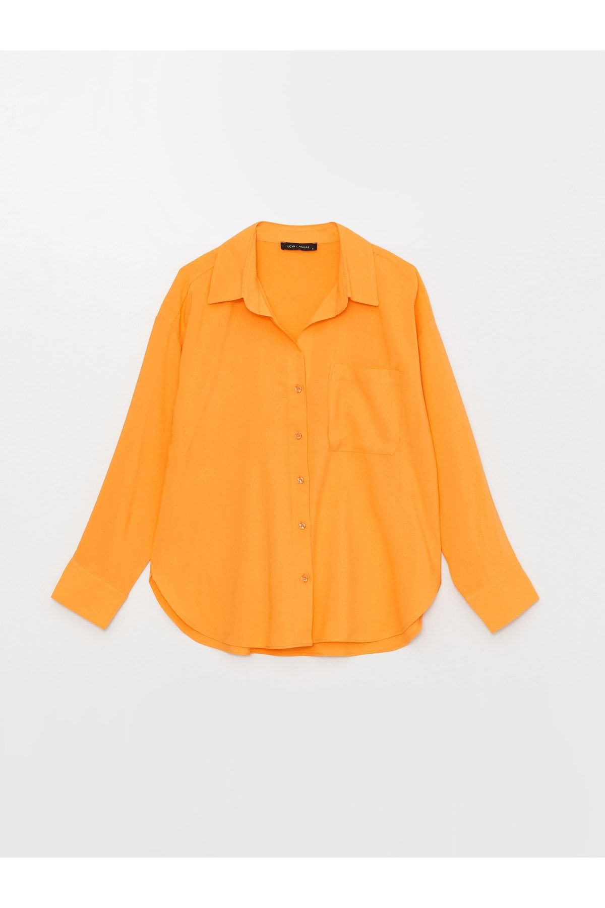 LC Waikiki Hemd Orange Oversized Fast ausverkauft