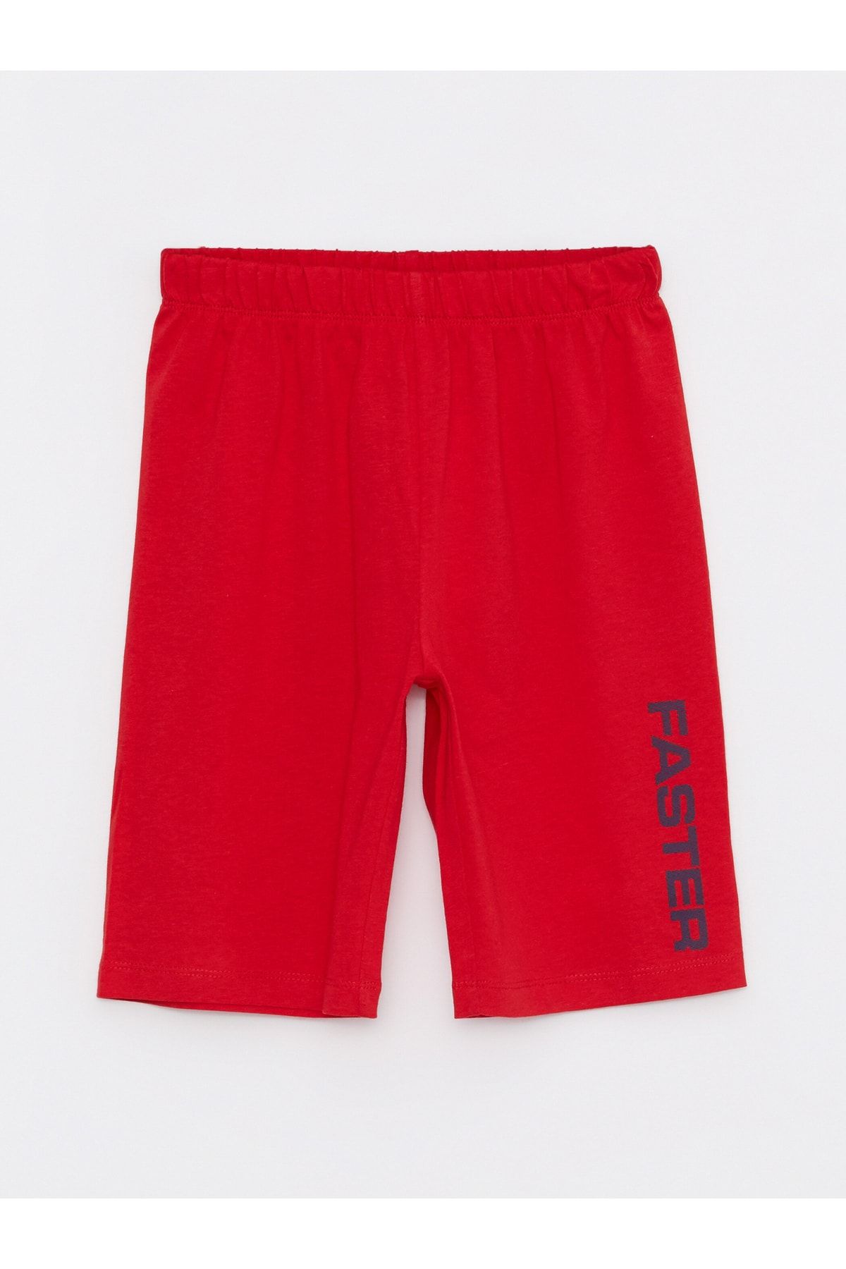LC Waikiki-Elastic Waist Printed Cotton Boys' Pajama Shorts 2-Piece 2