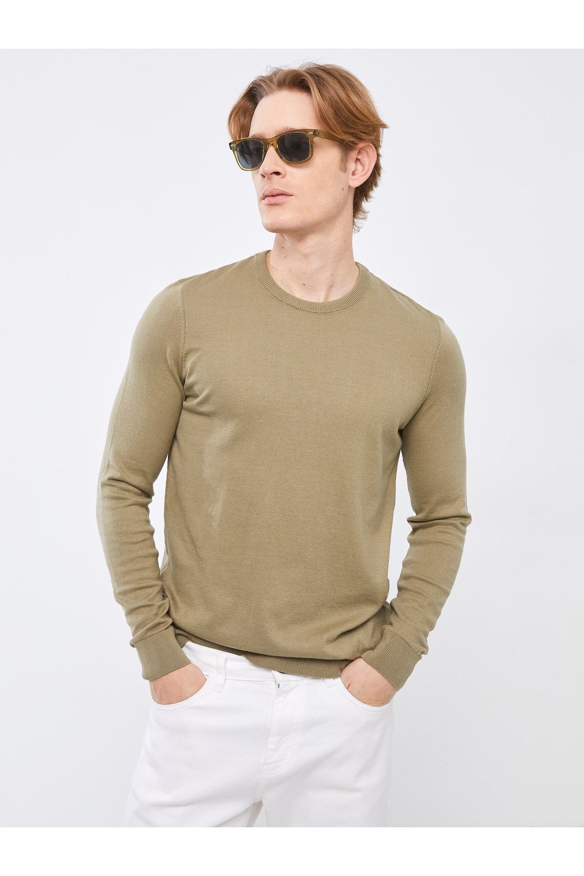 LC Waikiki Pullover Khaki Regular Fit Fast ausverkauft