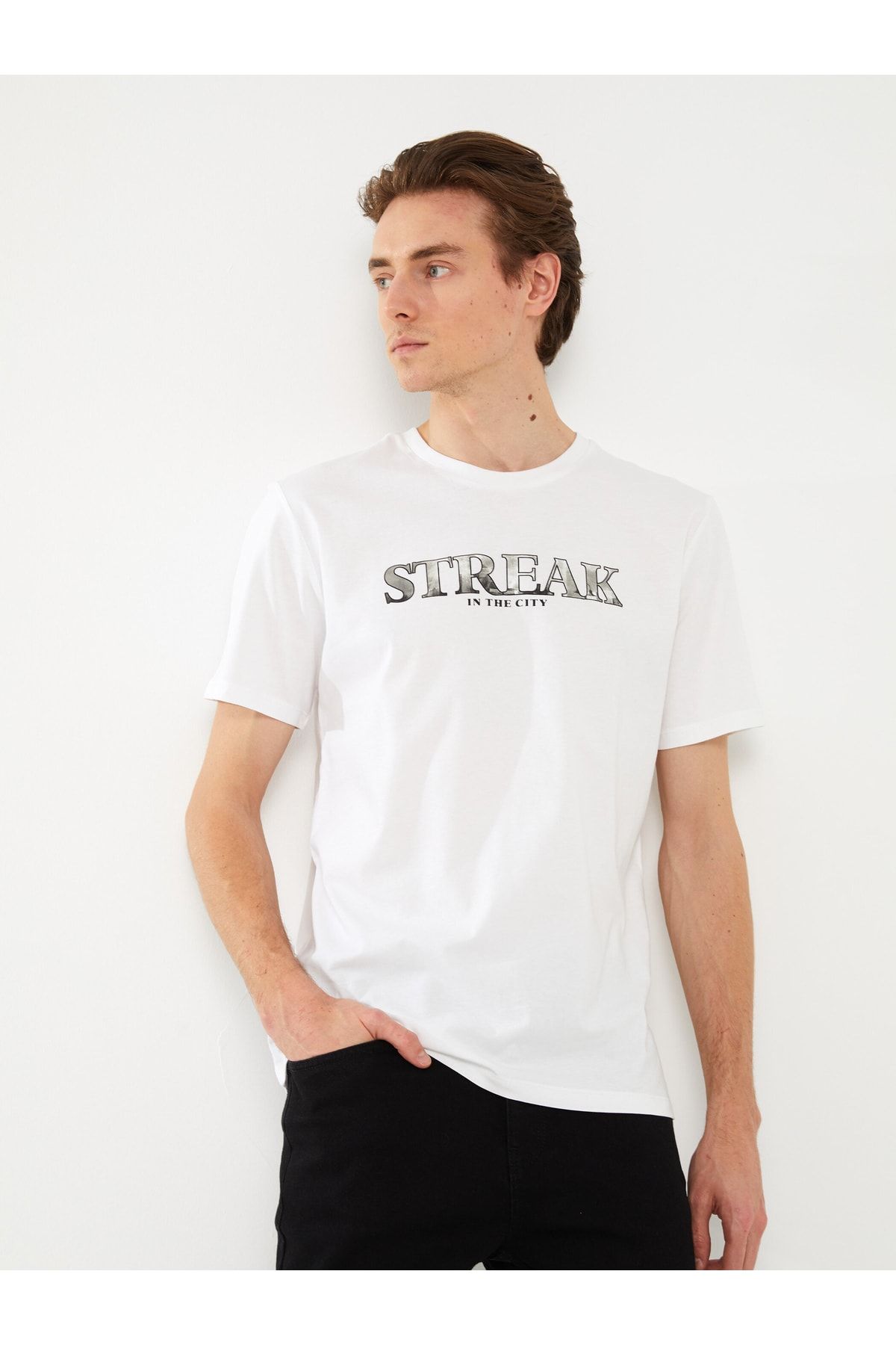 LC Waikiki T-Shirt Weiß Regular Fit