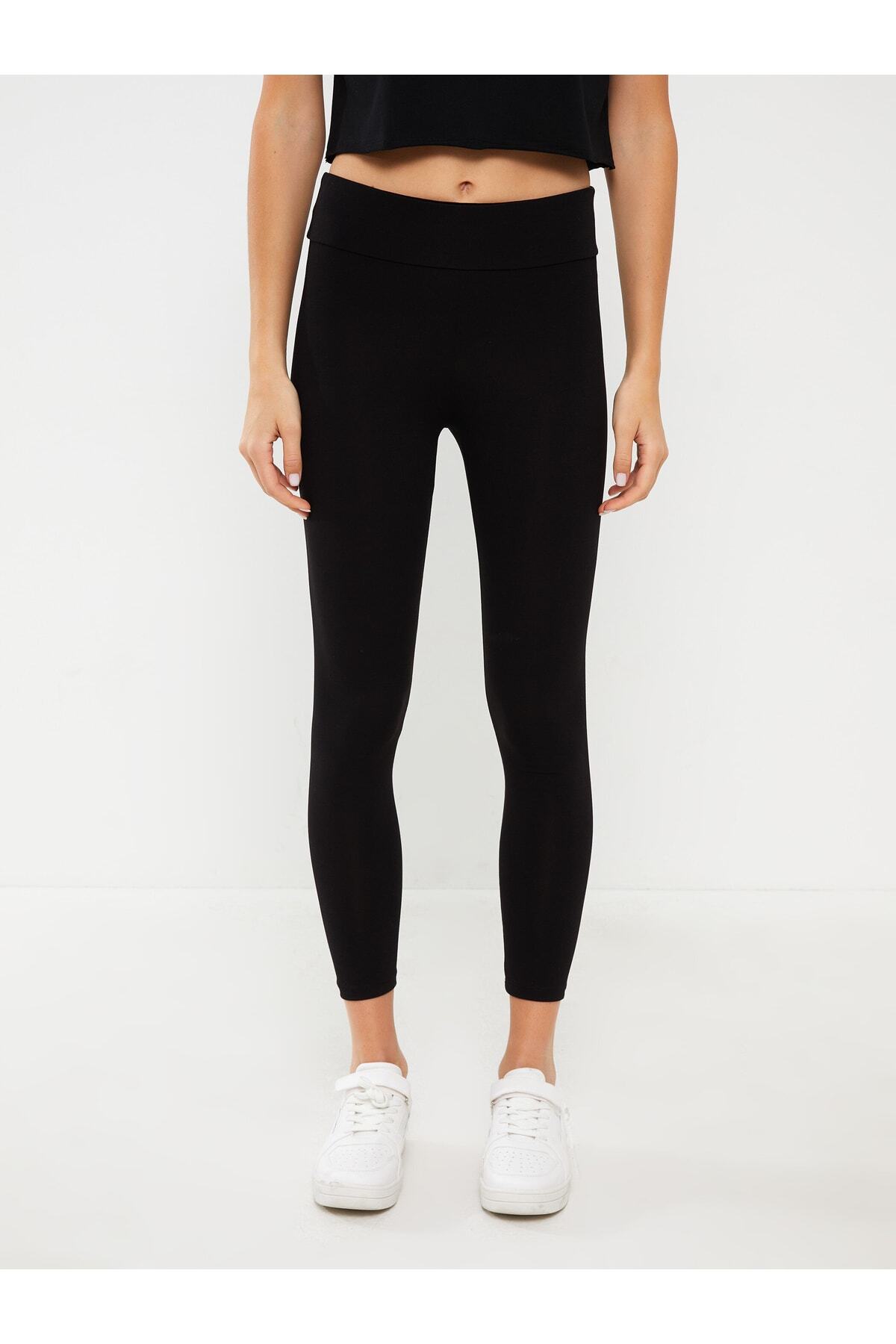 LC Waikiki-Einfarbige Damen-Leggings – elastische Taille 3