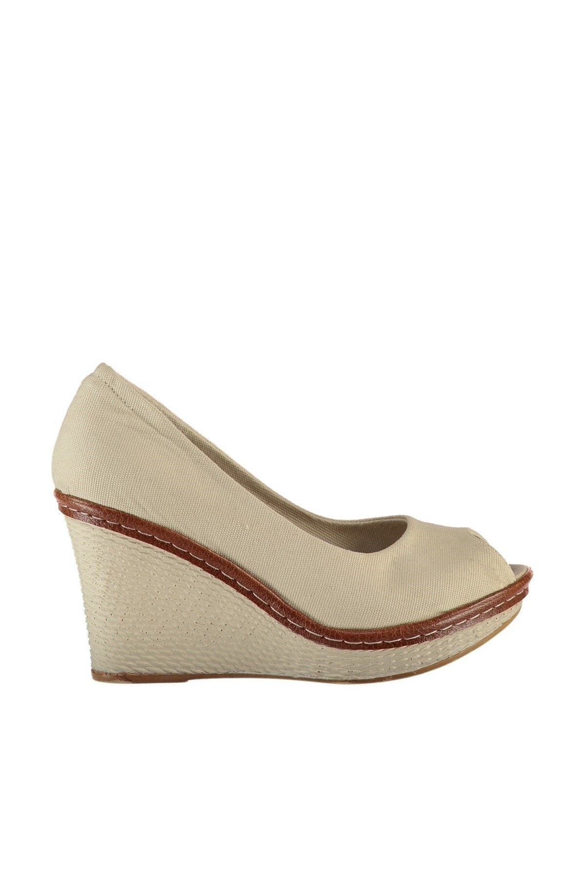 Fox Shoes Bej Kadın Dolgu 9674040305 görsel 3