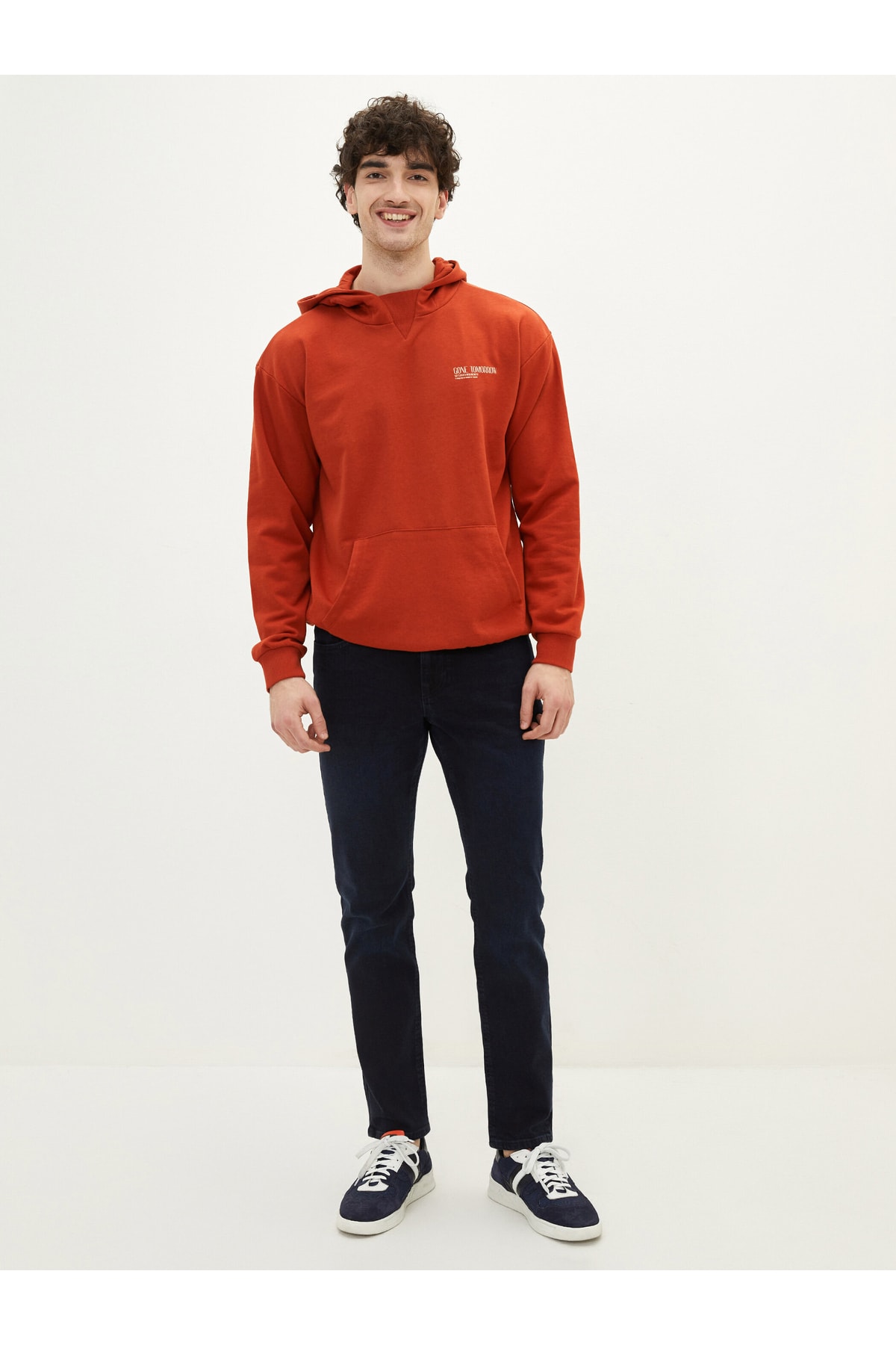 سویشرت مردانه نارنجی ال سی وایکیکی | S22983Z8S1V اورجینال - تصویر 4