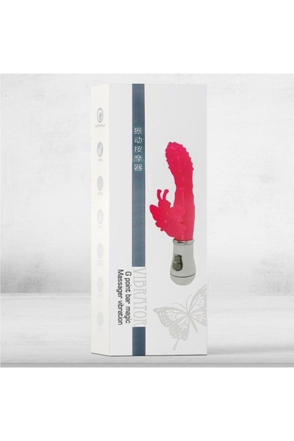 Kelebek Titreşimli Vibratör Dildo Pembe Renk 2