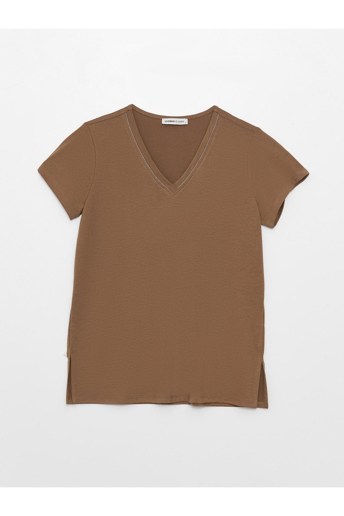 LC Waikiki T-Shirt Braun Regular Fit