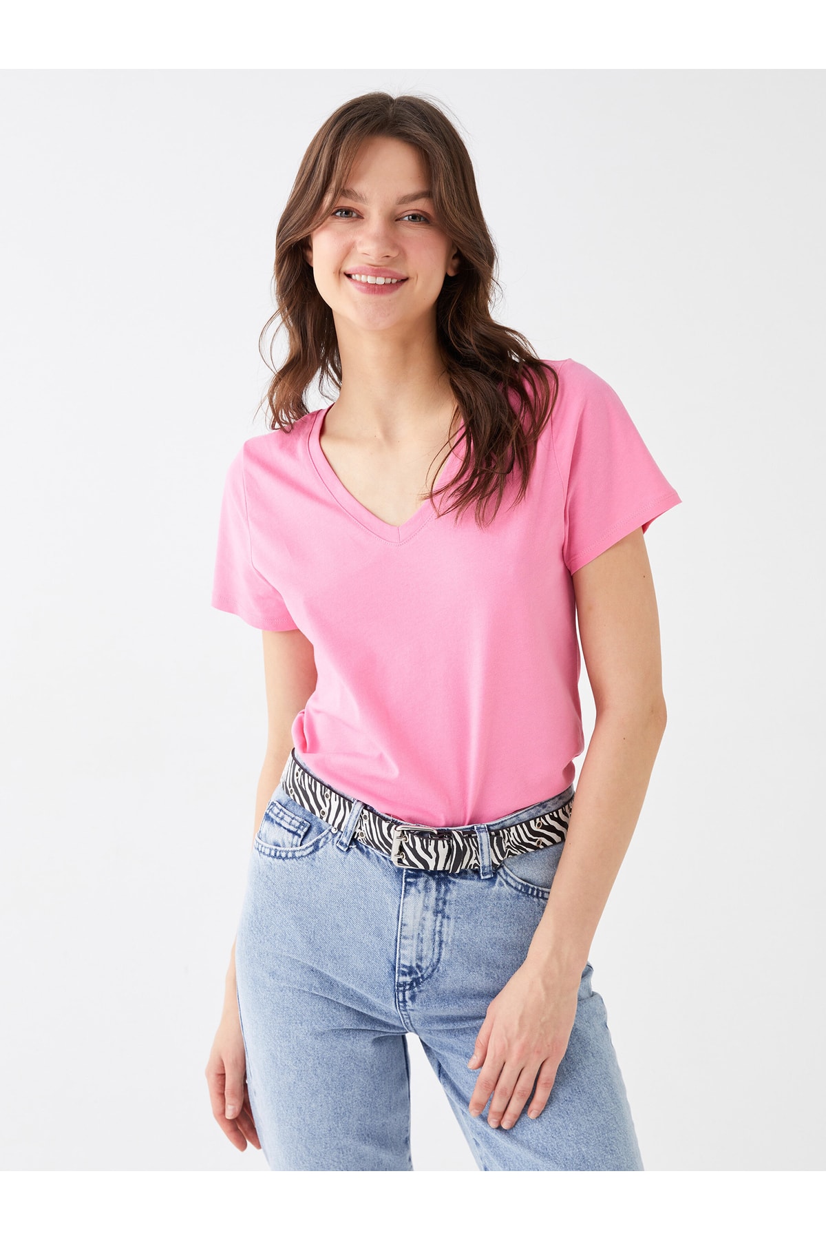 LC Waikiki T-Shirt Rosa Regular Fit