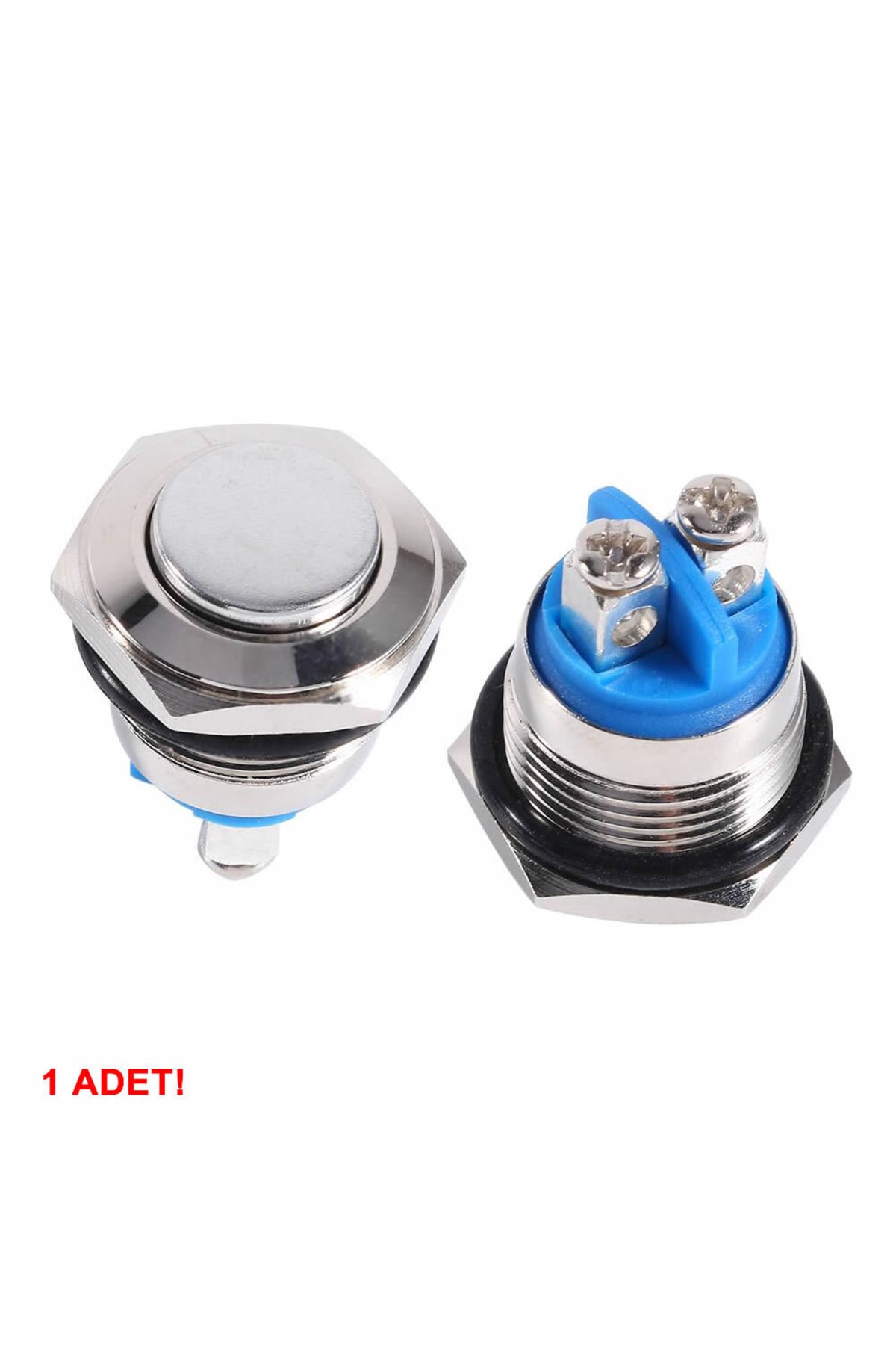 16mm Metal Panel Montaj Yüksek Kafa Push Buton No Dc 6a 12v Ac 3a 250v Ip67 Su Geçirmez Düğme 4