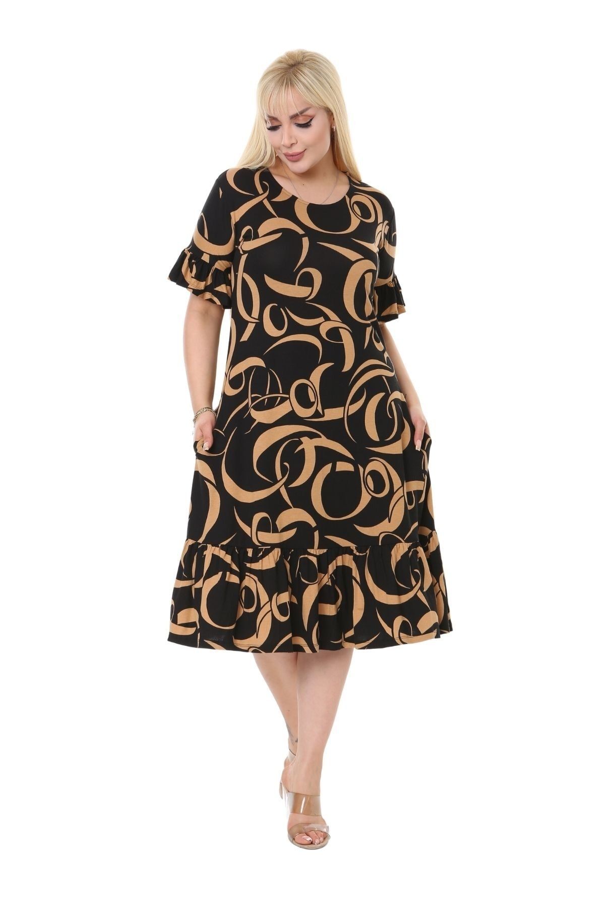 Tan plus size dress hot sale