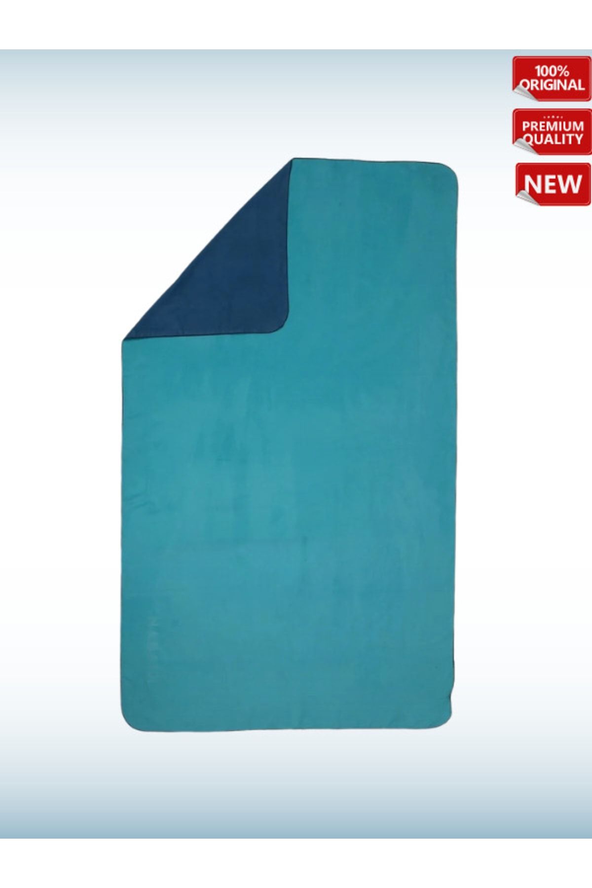 OverPazar Prosop Cu Două Fețe Din Microfibră Gmb Nabaiji - Xl - Albastru / Verde - 110 X 175 Cm Unisex - L/XL