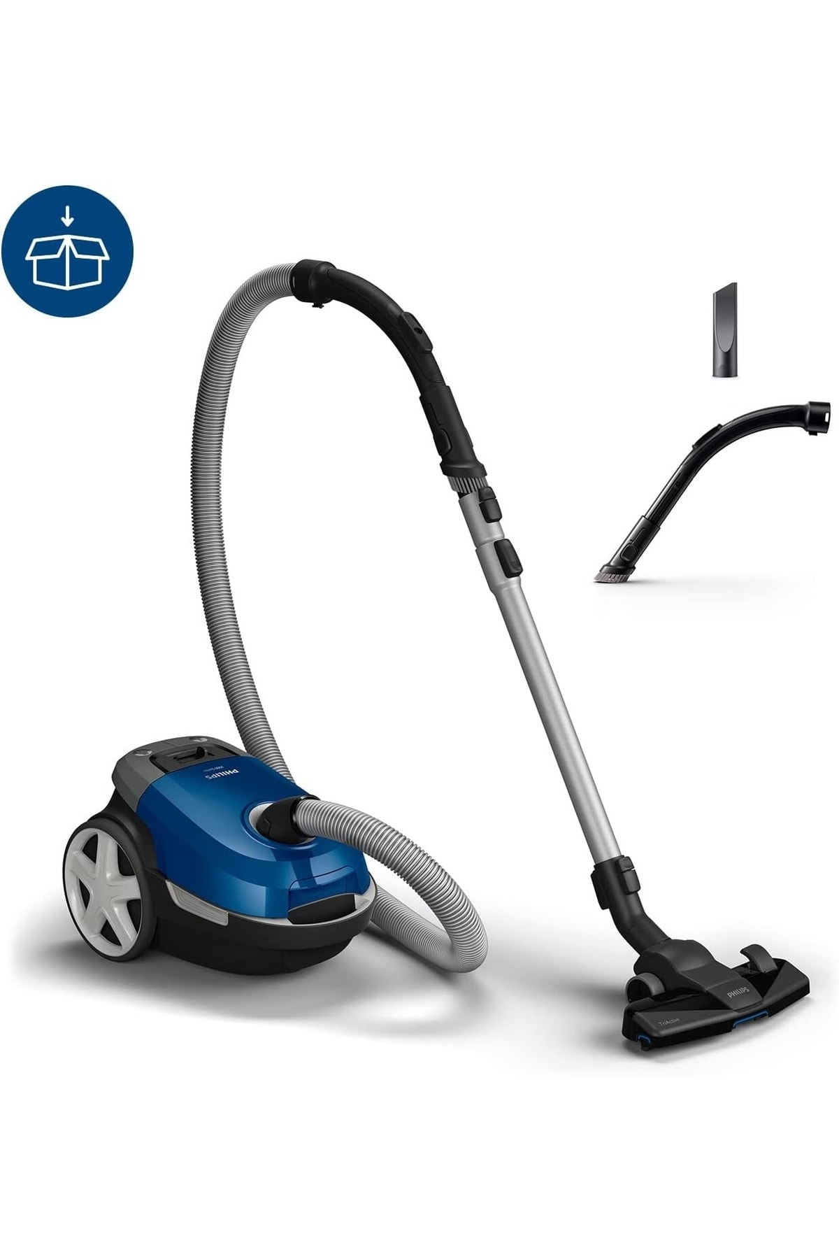 Philips Xd3110 Toz Torbalı Süpürge, Alerji Dostu, Triactive Başlık, Hafif Ve Kompakt , 900 W ,3 Litre