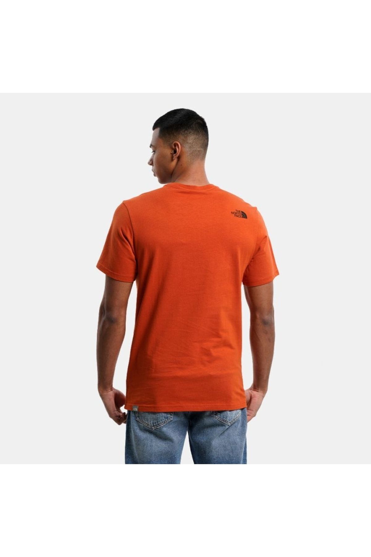 Orange north face t shirt clearance