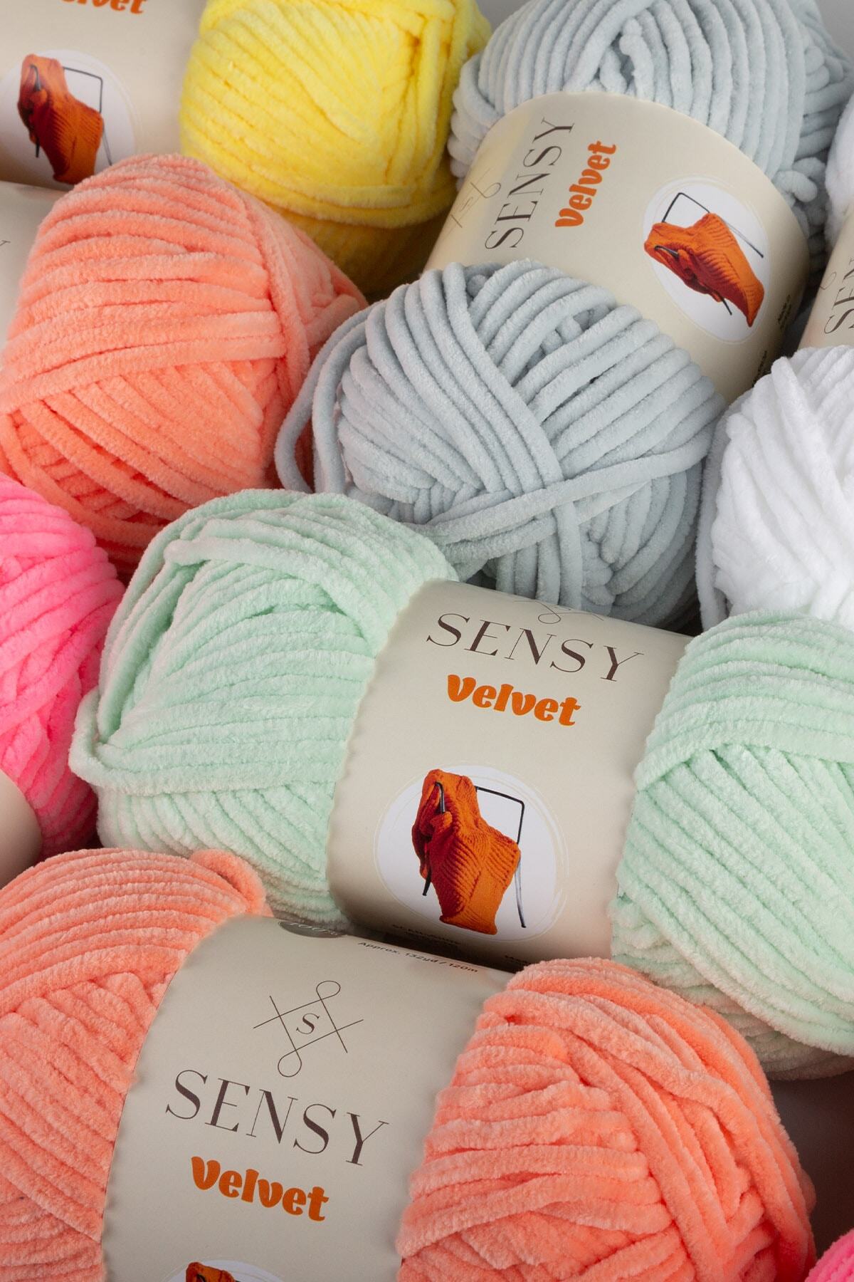 SENSY-Premium Velvet Velvet Thread Hand Knitting Thread Blanket Thread Sweater Thread Baby Blanket Thread Lilac 4
