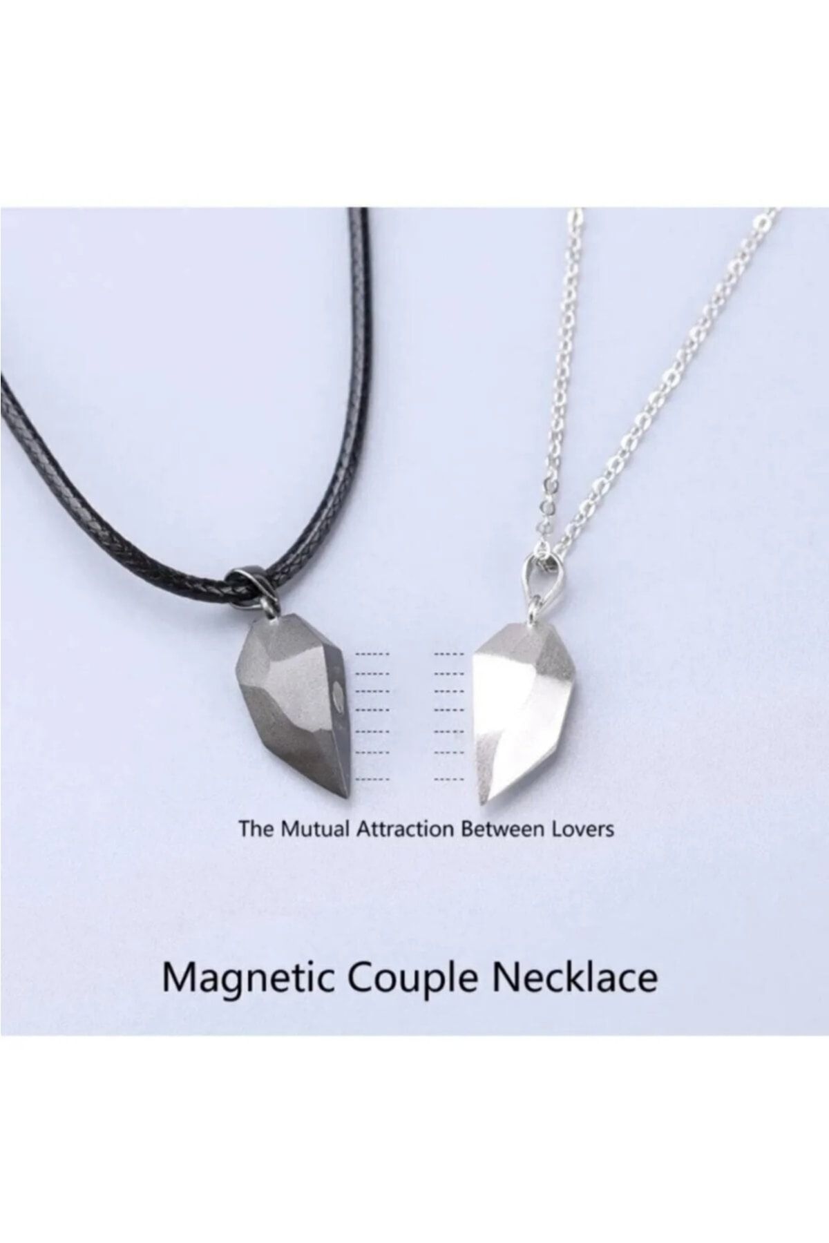 Mood Agenda Special Magnet Necklace for Couples 2 Piece Heart