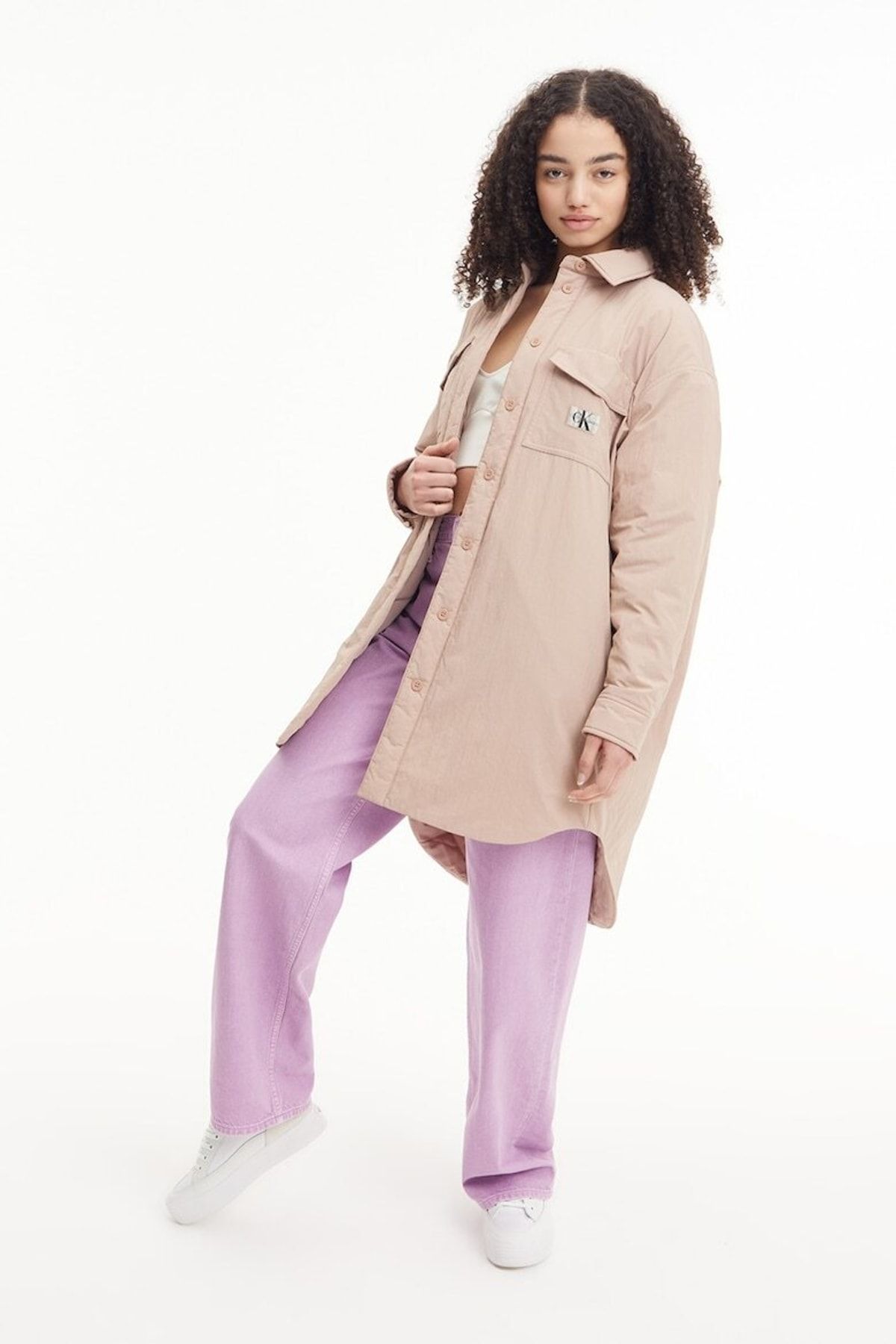 Calvin klein coat pink clearance