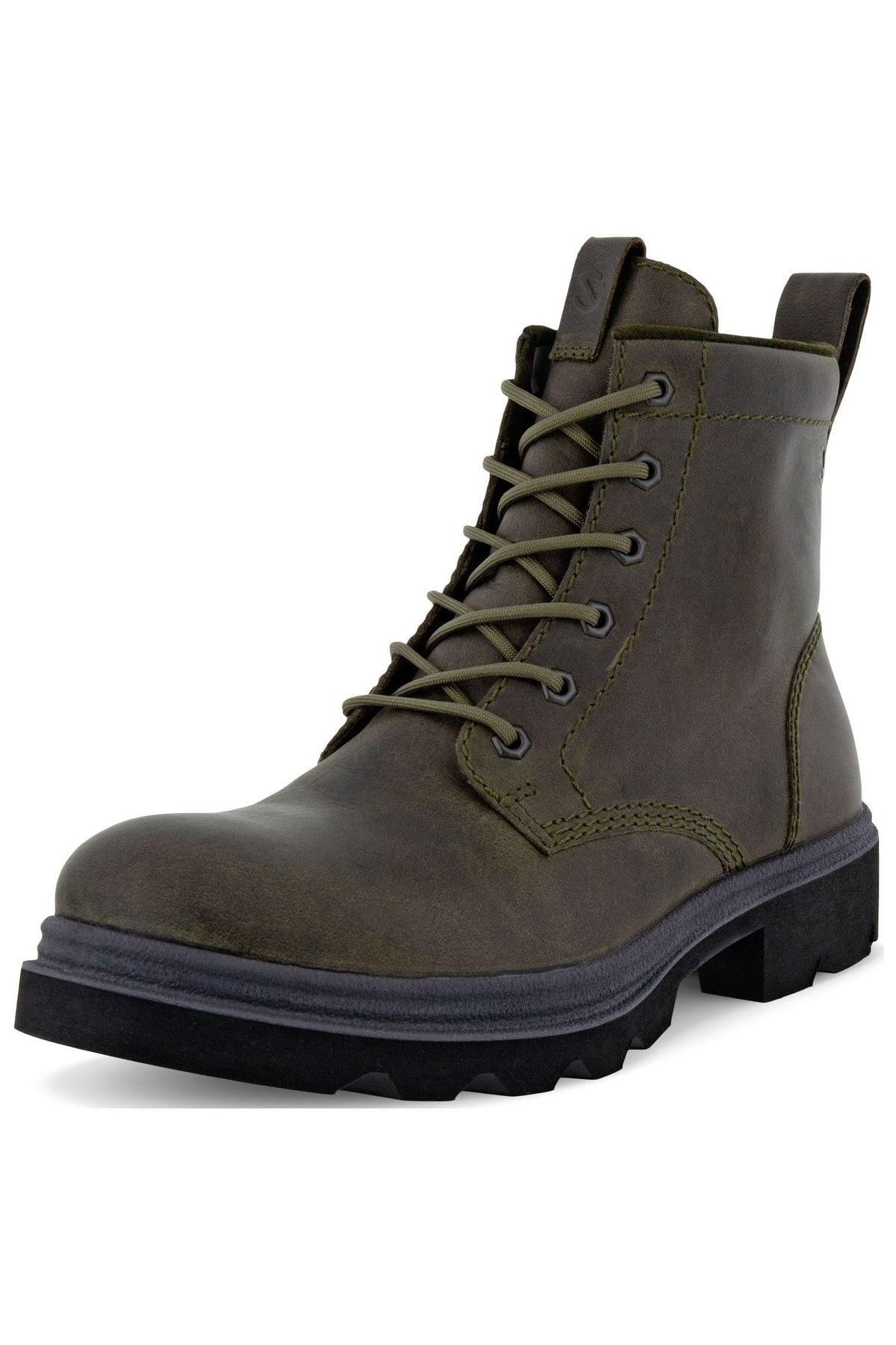 Ecco Stiefelette Khaki Blockabsatz Fast ausverkauft