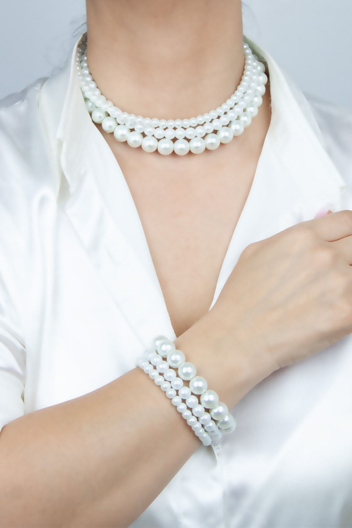2 strand clearance pearl necklace