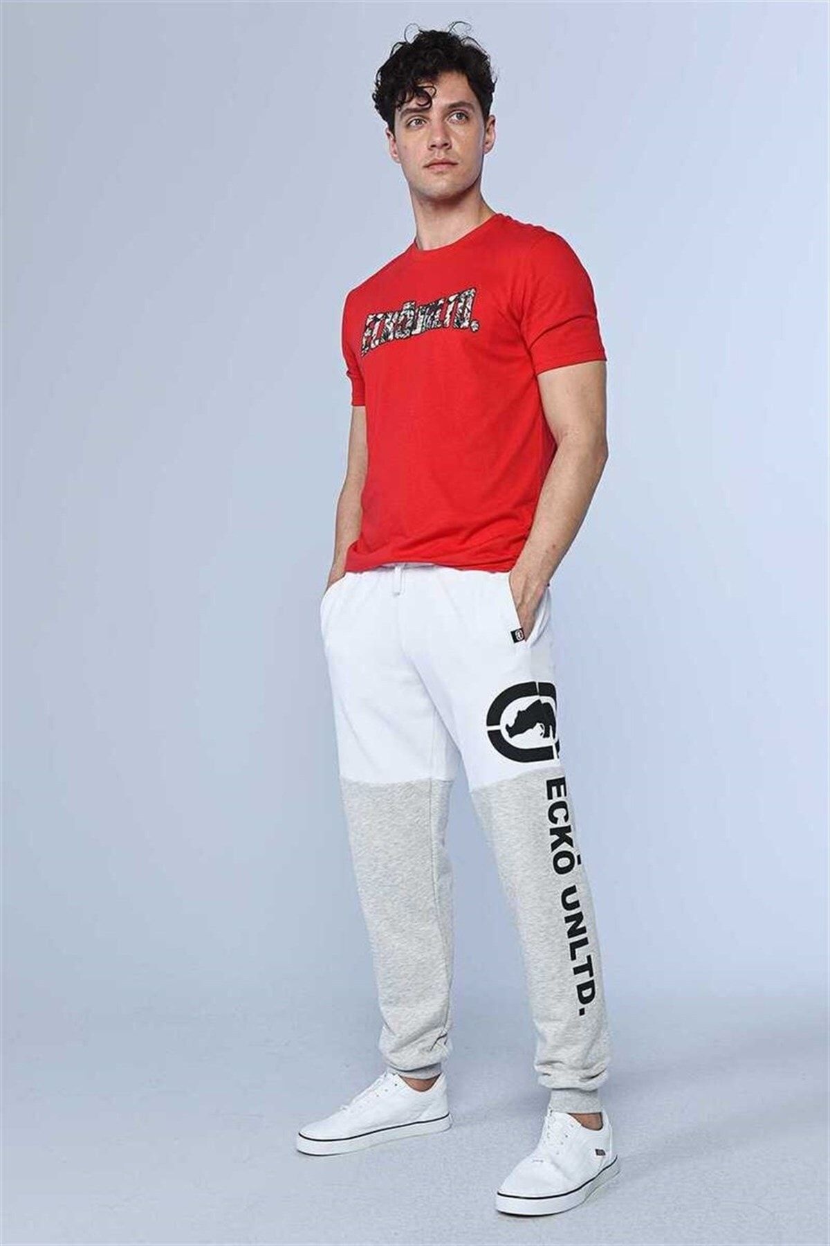 Ecko Unltd Toshi Red Men s Crew Neck Tshirt Trendyol