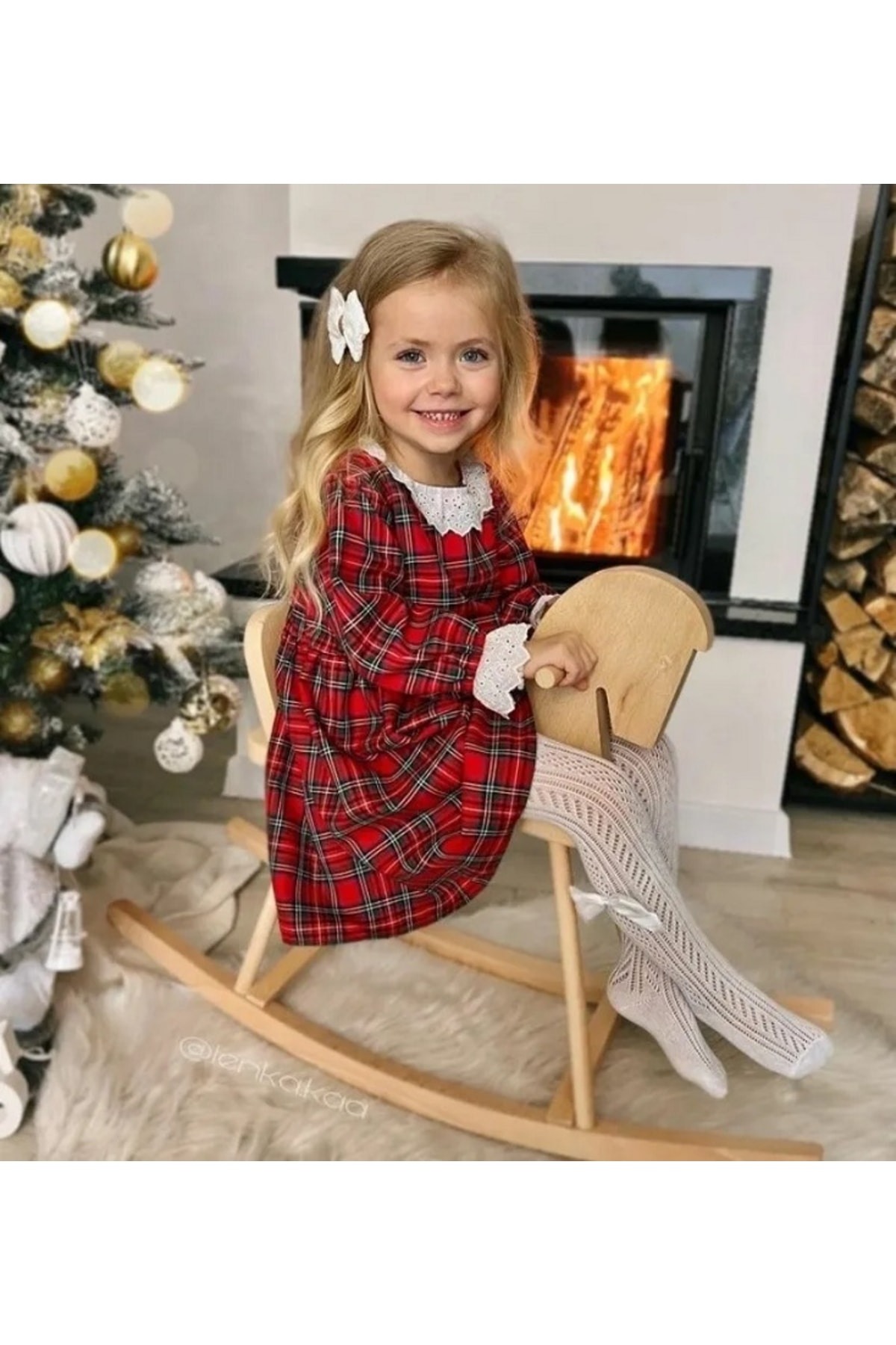 BEBEĞİME ÇORAP Kız Bebek / Kız Çocuk Fiyonklu File Külotlu Çorap - Beyaz fotoğrafı 2 (önizleme)