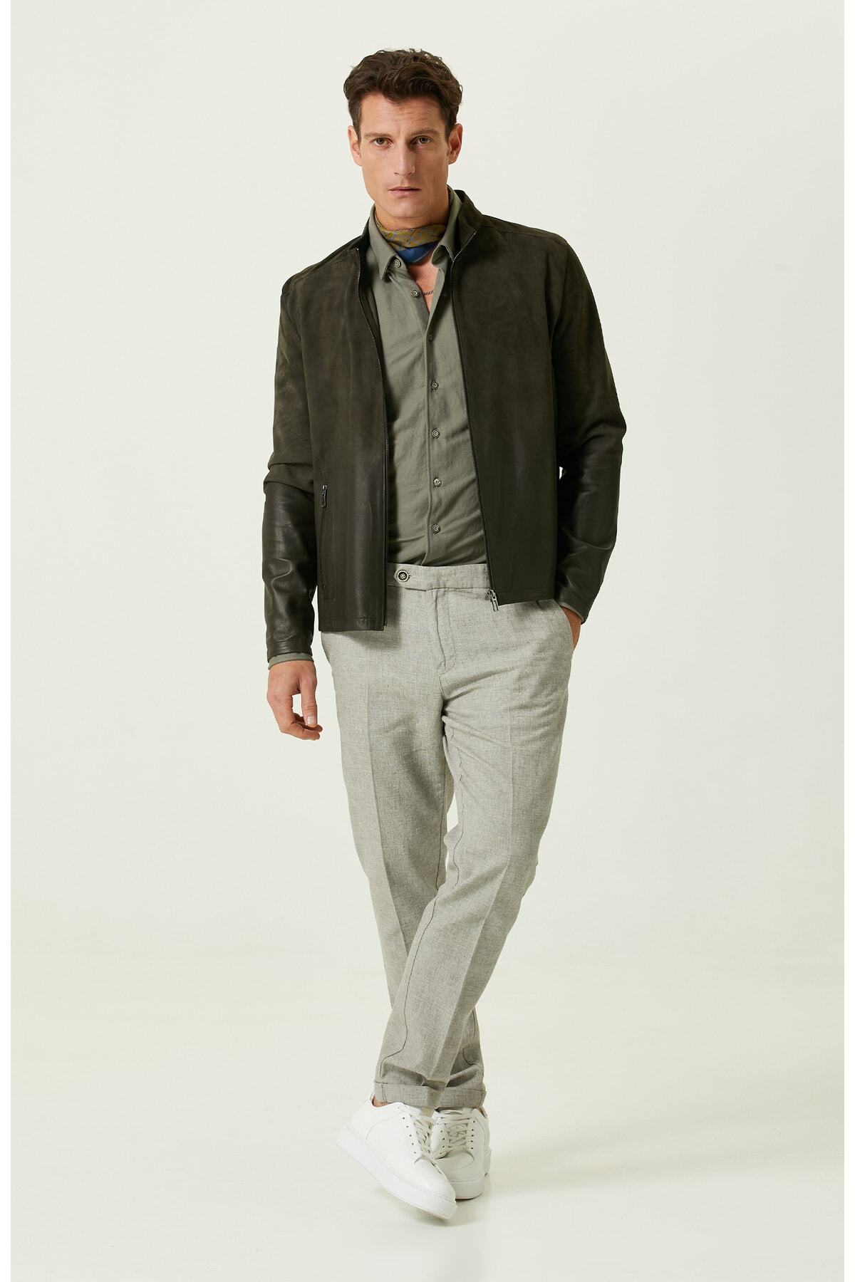 نتورک شلوار دو لنگه خاکی