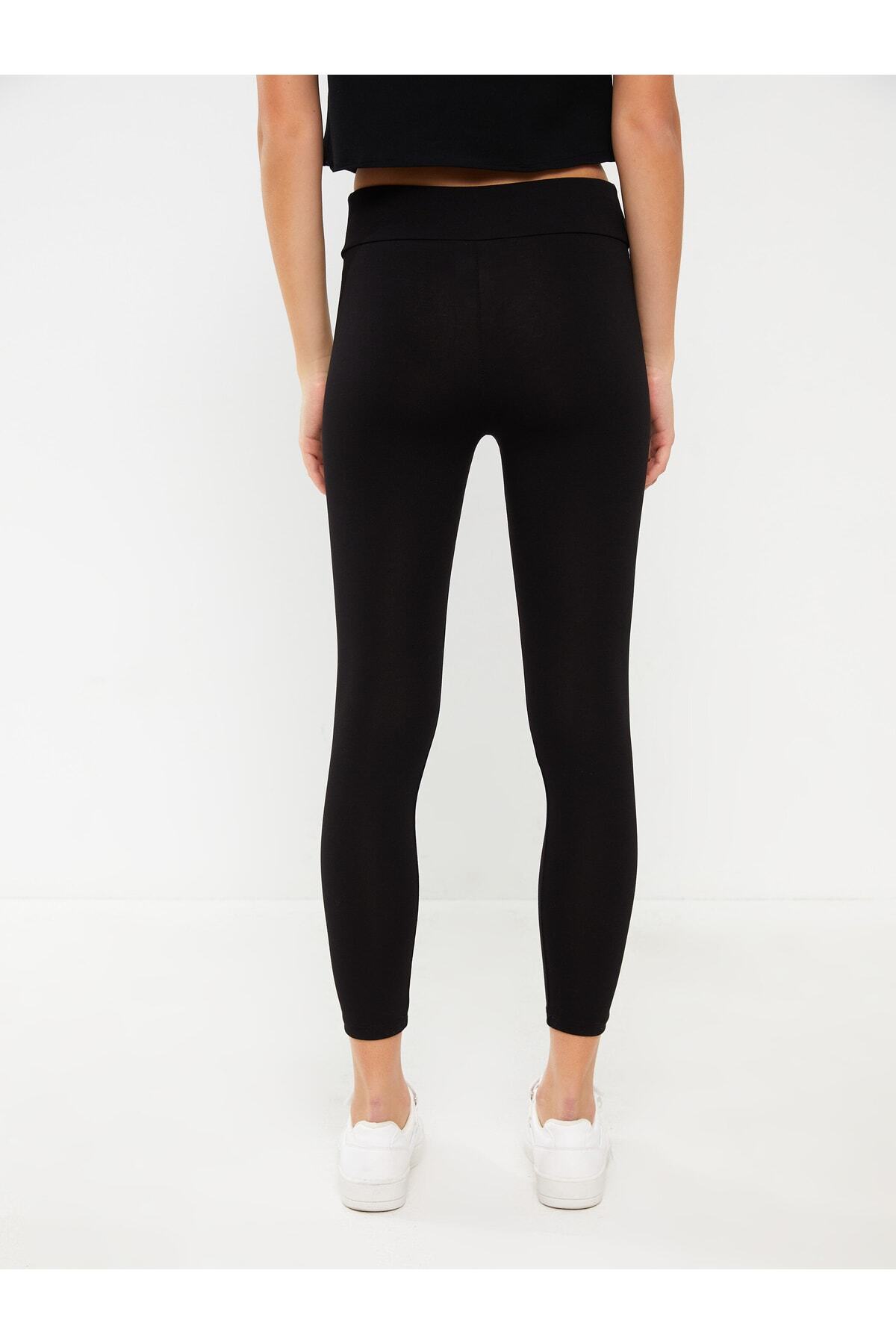 LC Waikiki-Einfarbige Damen-Leggings – elastische Taille 4