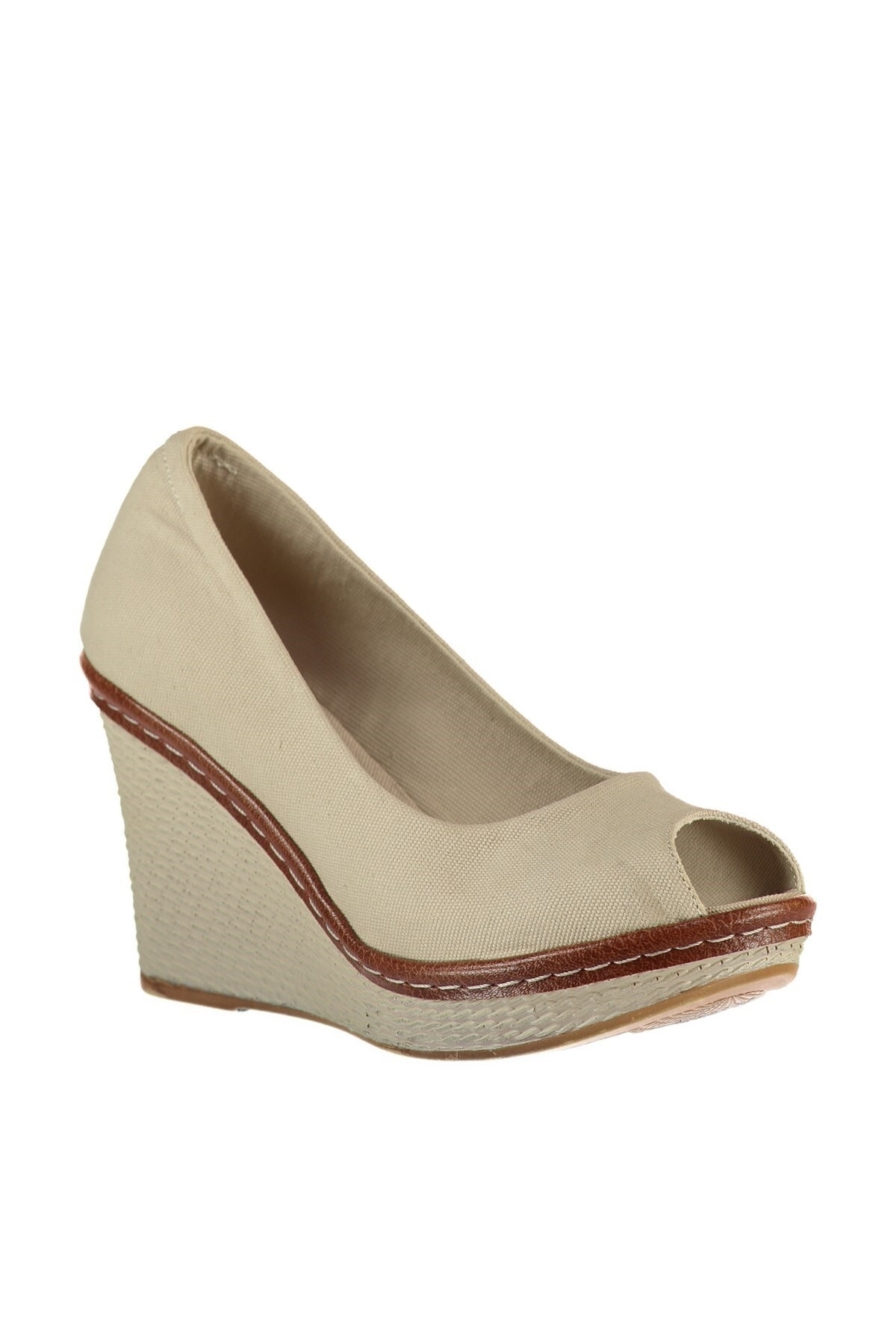 Fox Shoes Bej Kadın Dolgu 9674040305 görsel 4