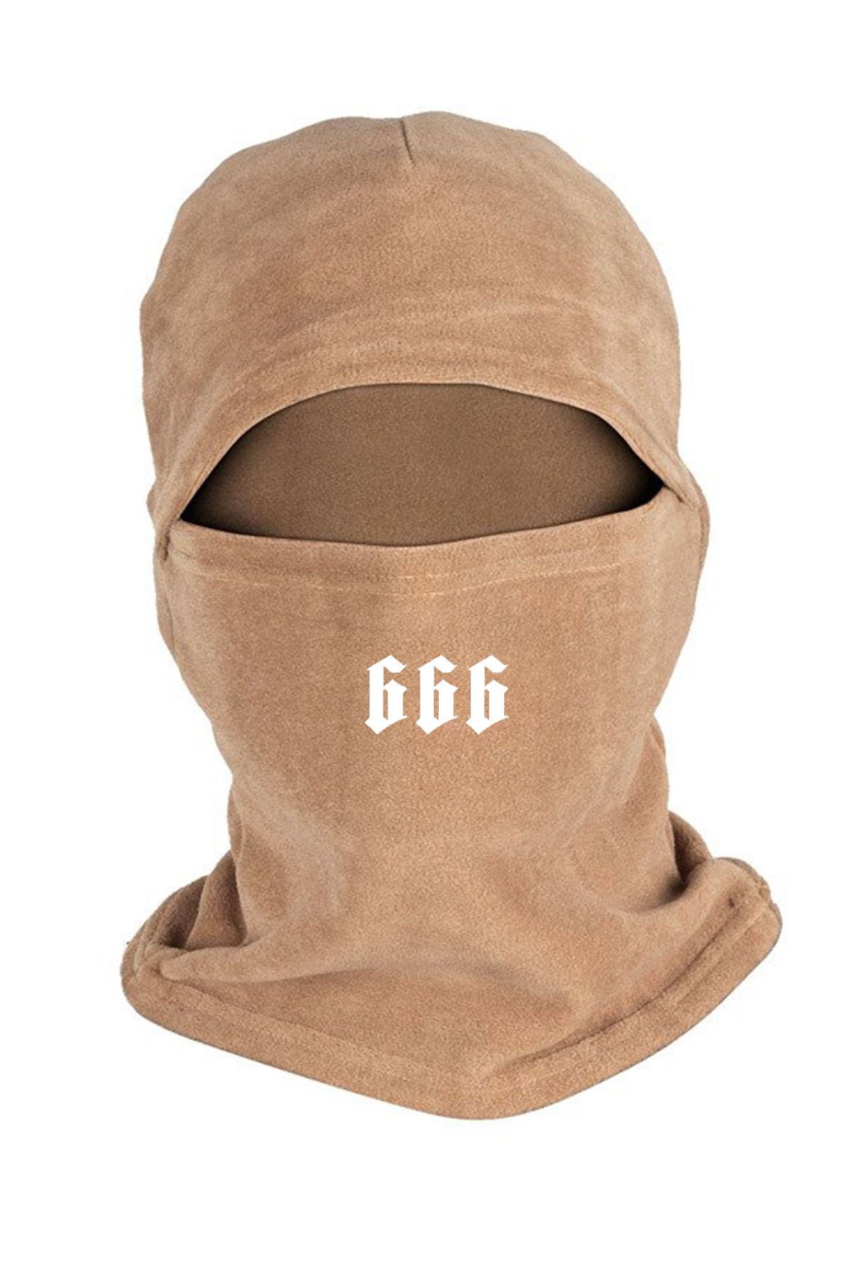 herotasarım-Fleece Snow Mask 666 Figures Long Gloves Set - Bll3505 2