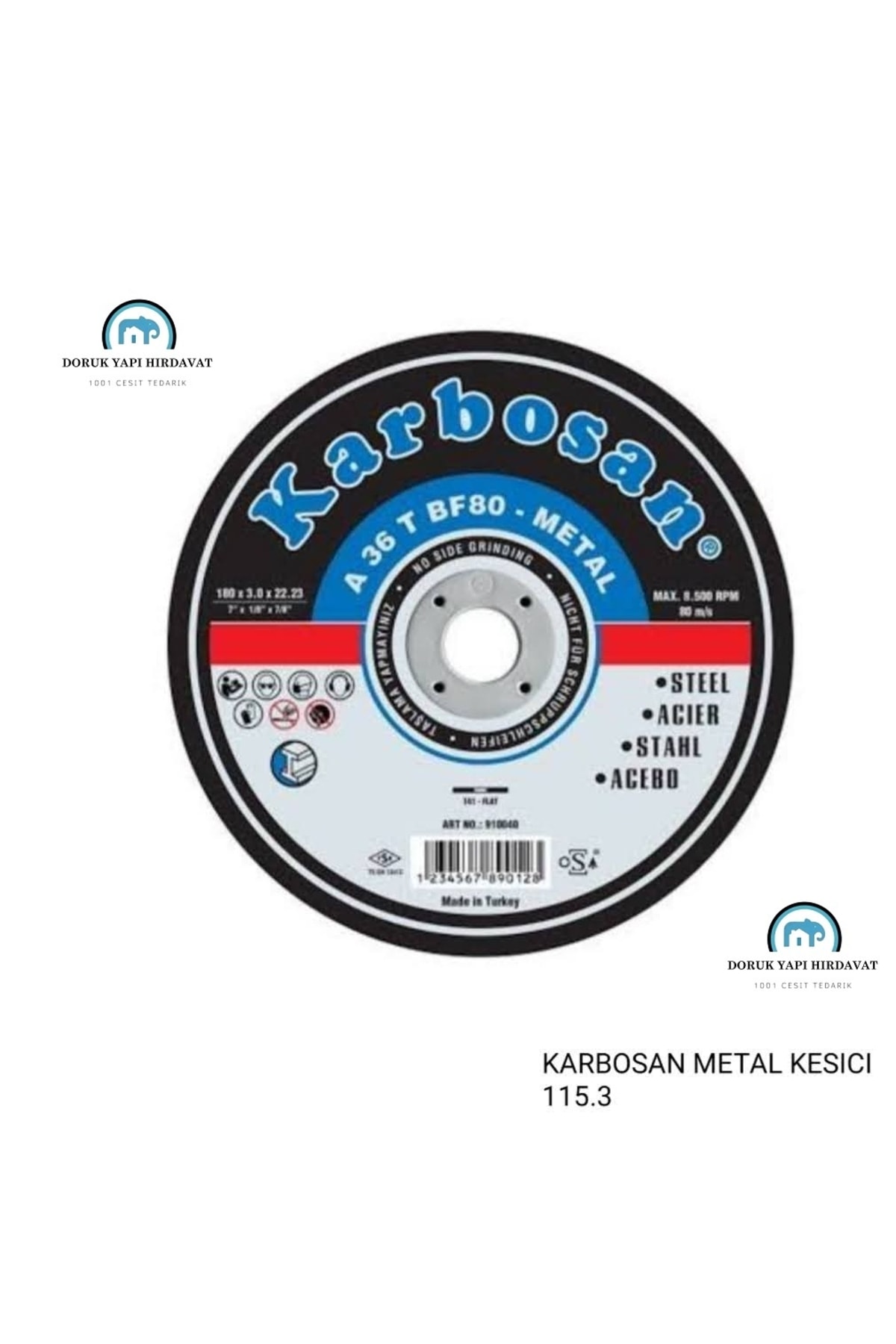 KARBOSAN Metal Kesici 115*3 (10 ADET)
