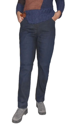 LM Kadın Lacivert Elastanlı Rahat Model Jeans Kot