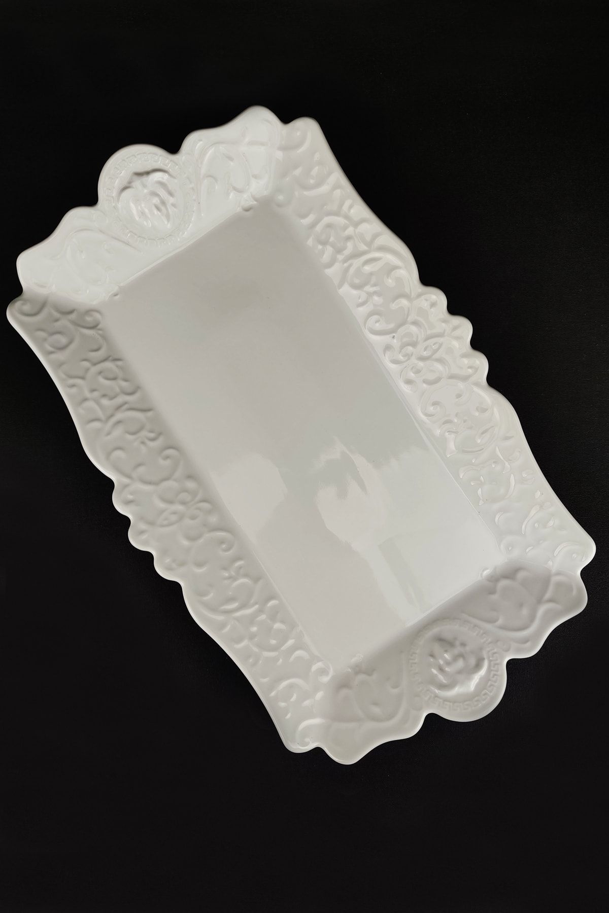 Digithome-Veronica Porcelain Rectangular Presentation Plate – Lmg 752-l C320.113 1
