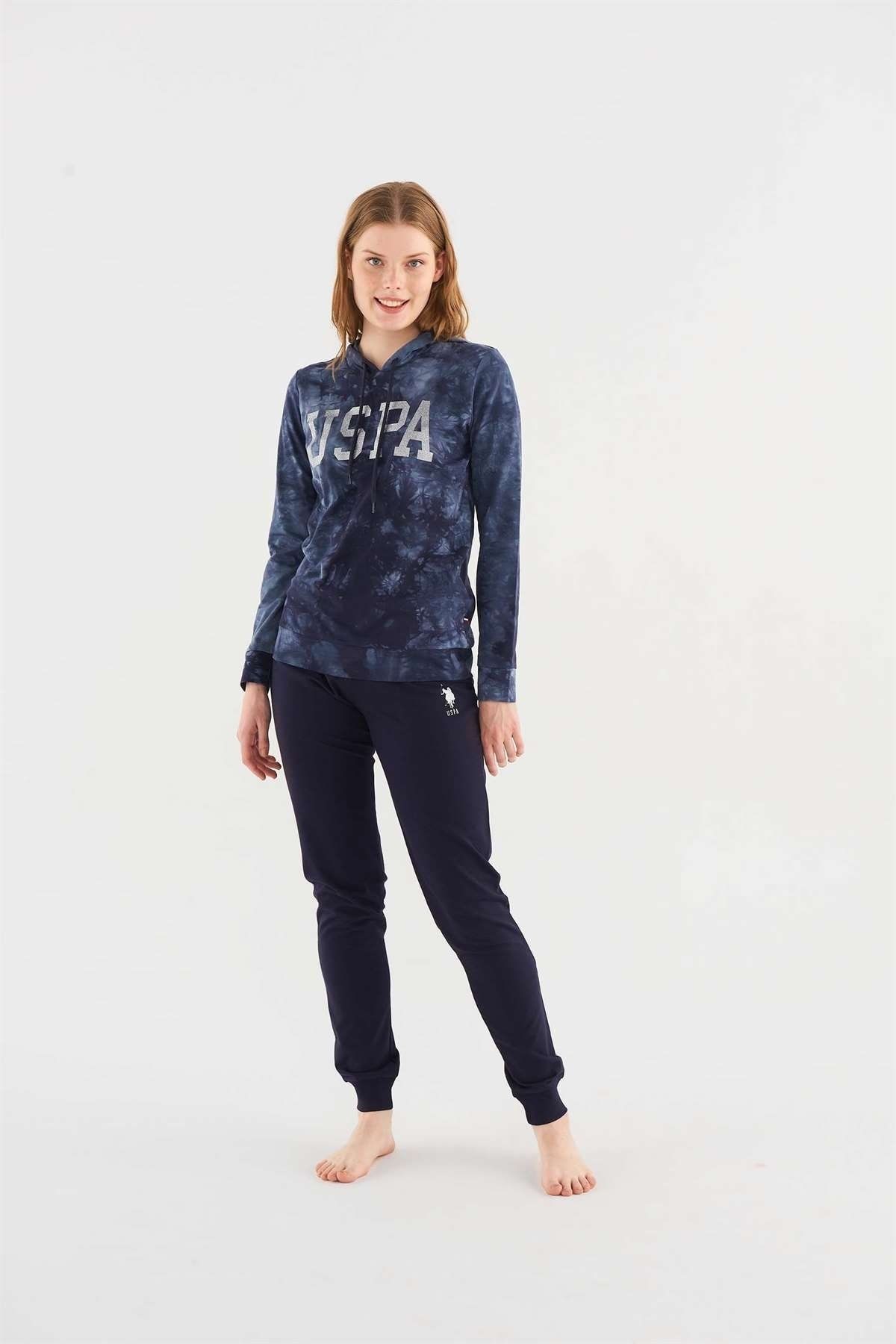 U.S. Polo Assn. Sweatsuit set Dark blue Trendyol