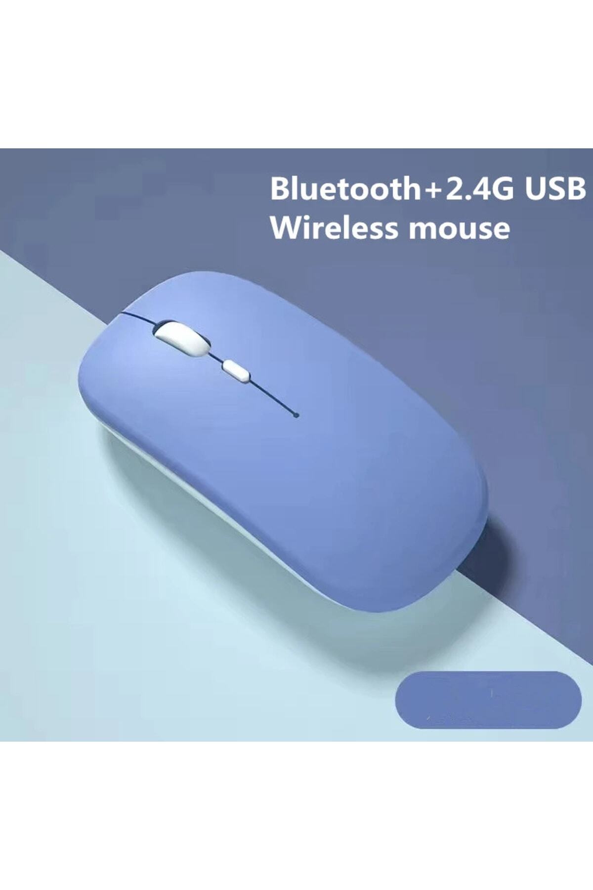 Macbook Şarj Edilebilir Sessiz Bilgisayar Ve Dizüstü Bilgisayar Kablosuz Bluetooth Fare 3