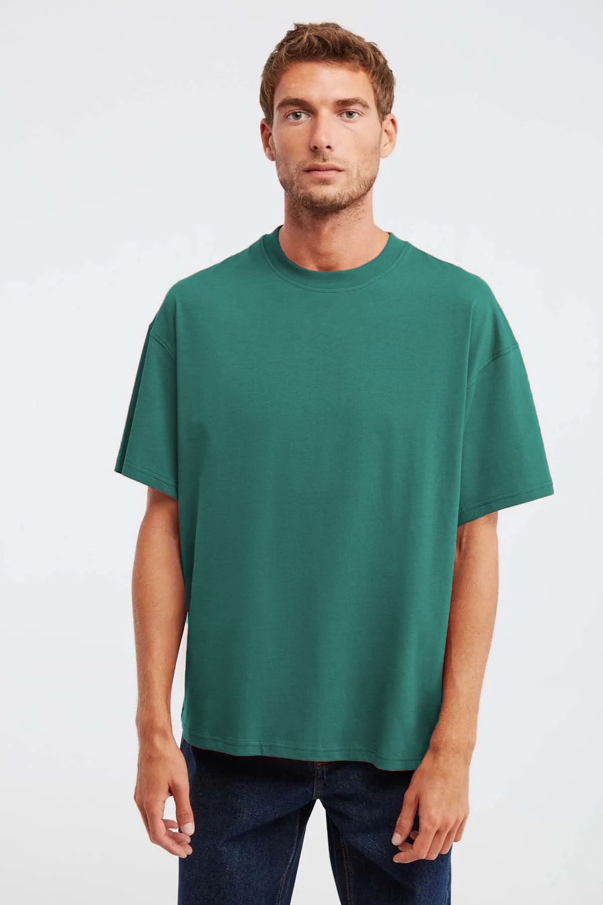 Relax family xf Men s Oversize Loose Cut T shirt Plain Black White