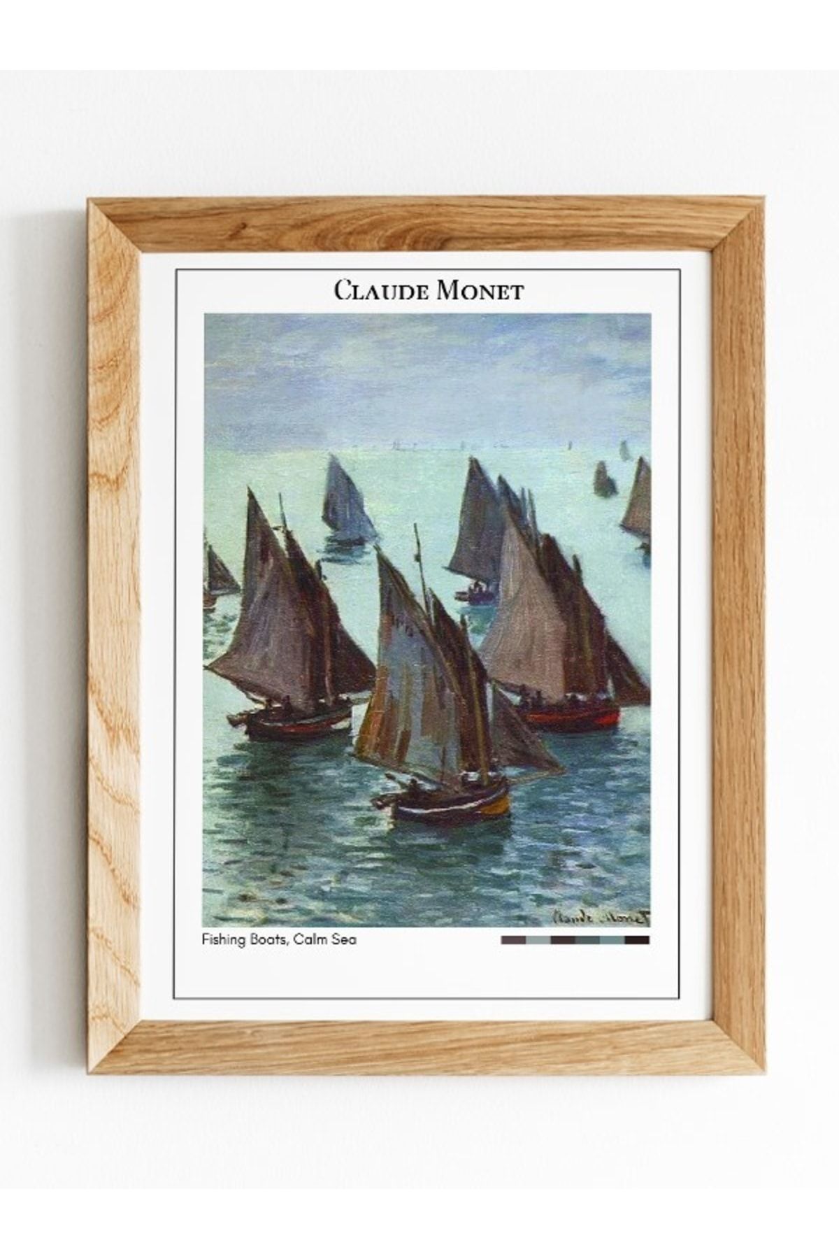 Mudi Store-Claude Monet Fishing Boats, Calm Sea Poster Frameless Artistic Famous Painter Poster 2