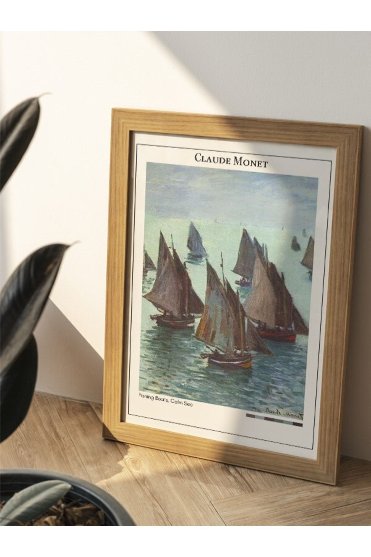 Mudi Store-Claude Monet Fishing Boats, Calm Sea Poster Frameless Artistic Famous Painter Poster 3
