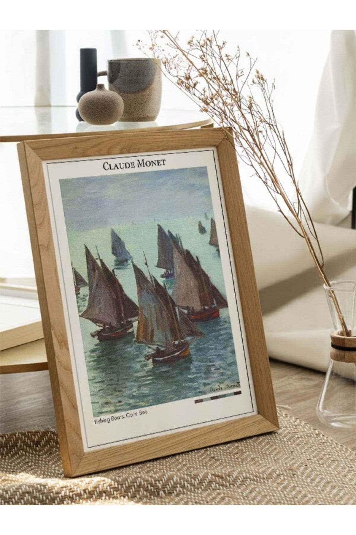 Mudi Store-Claude Monet Fishing Boats, Calm Sea Poster Frameless Artistic Famous Painter Poster 4