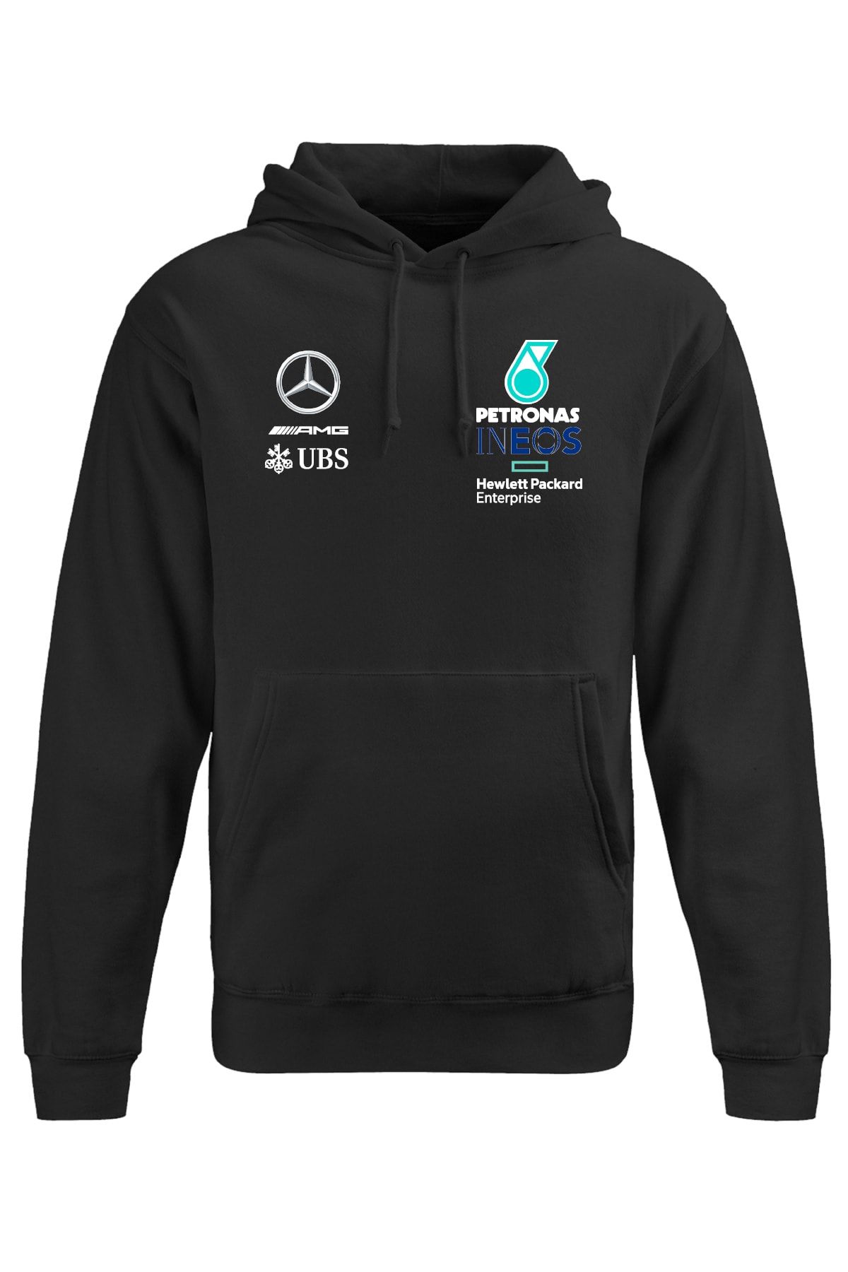Turuncu Tekstil Mercedes Amg F1 Hooded Sweatshirt Trendyol