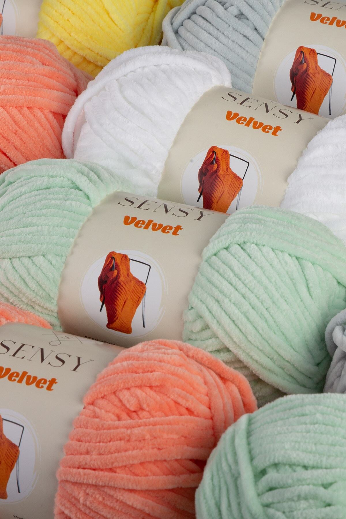 SENSY-Premium Velvet Velvet Thread Hand Knitting Thread Blanket Thread Sweater Thread Baby Blanket Thread Lilac 7