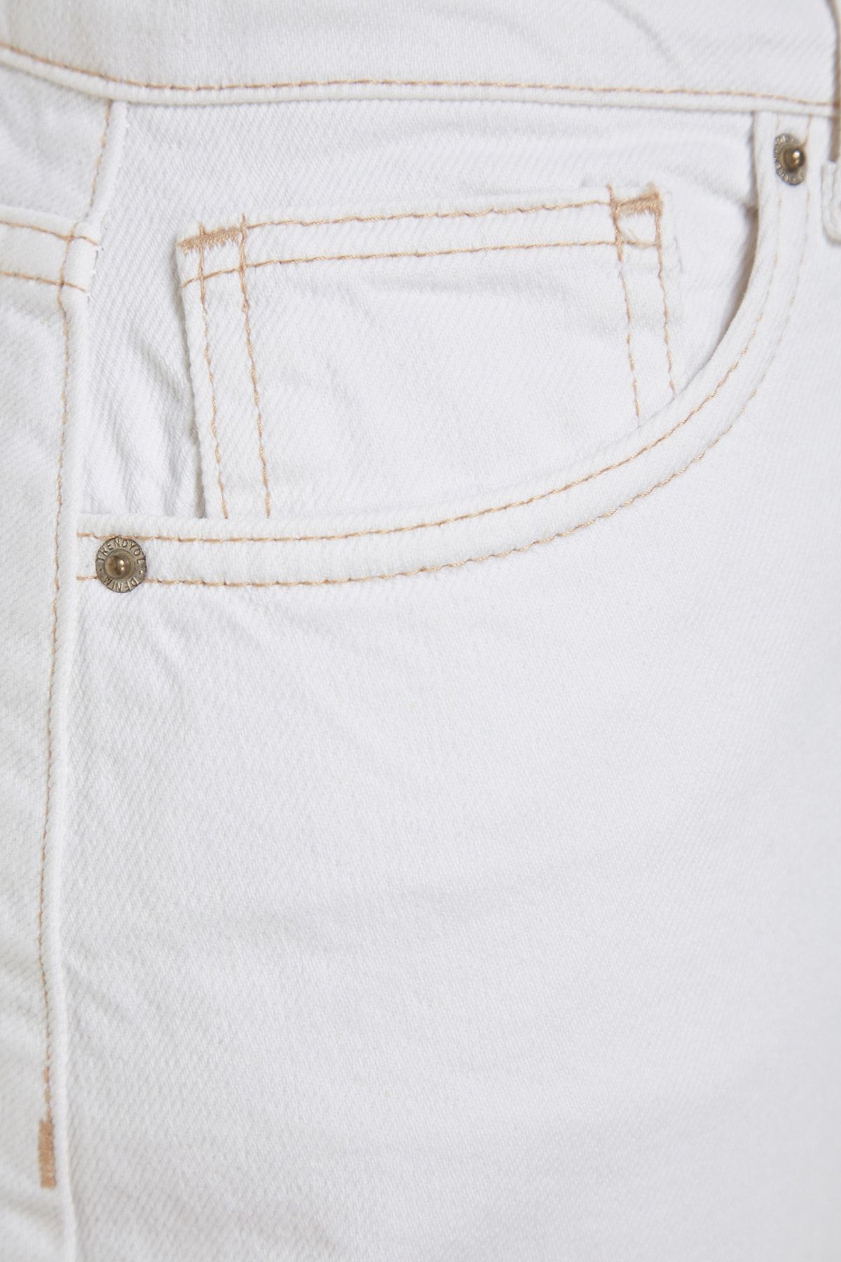 Trendyol Collection-Weißer geschlitzter Maxi-Jeansrock TWOSS23ET00290 8