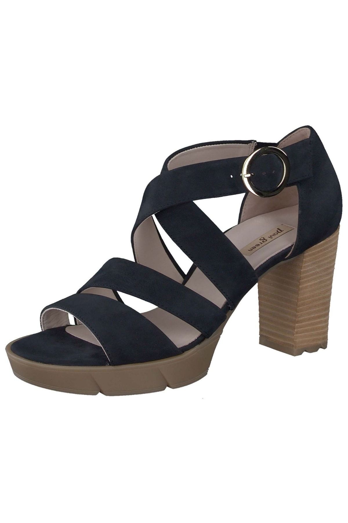Paul Green High Heels Blau Blockabsatz Fast ausverkauft