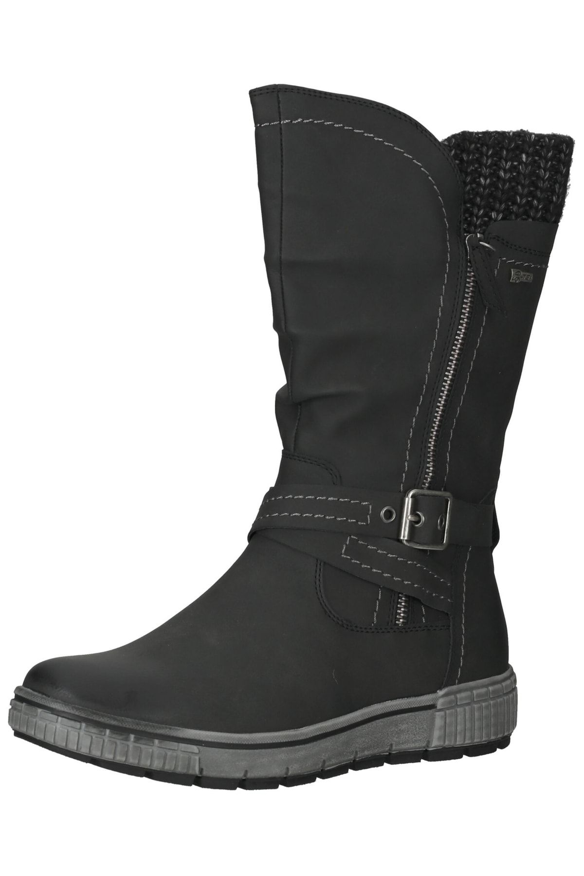 Relife Stiefel Schwarz Flacher Absatz Fast ausverkauft