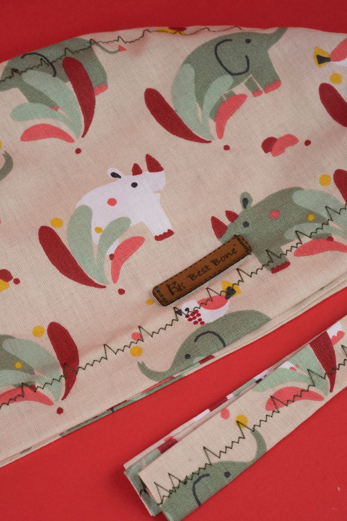 Best Bone-Rhino and Elephant Patterned Surgical Bonnet 2
