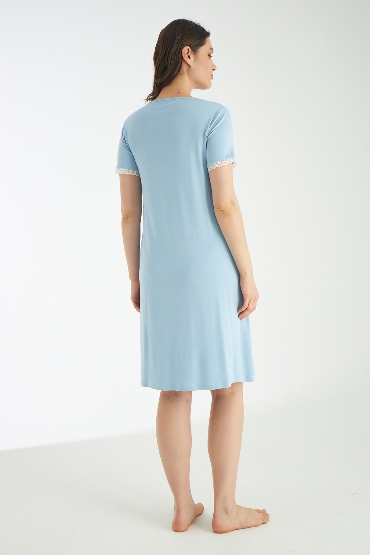 Miss Dünya Lissa Dantel Detaylı Hamile Ve Lohusa Gecelik Takımı fotoğrafı 6 (önizleme)