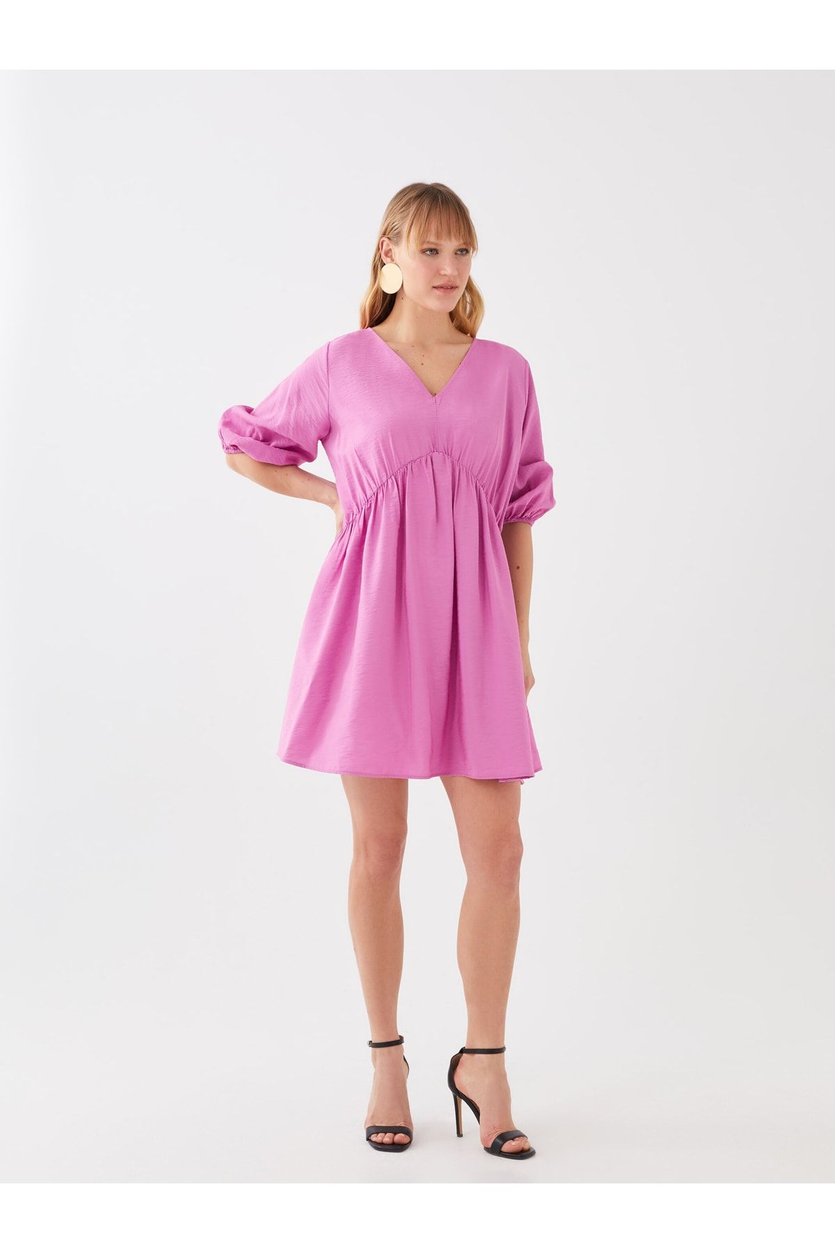 LC Waikiki Kleid Lila A-Linie Fast ausverkauft