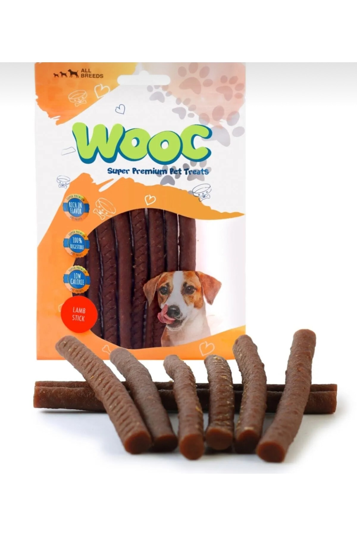 Wooc Super Premium Pet Treats 3'lü Wooc Dog Kuzulu Uzun Stick Ödül