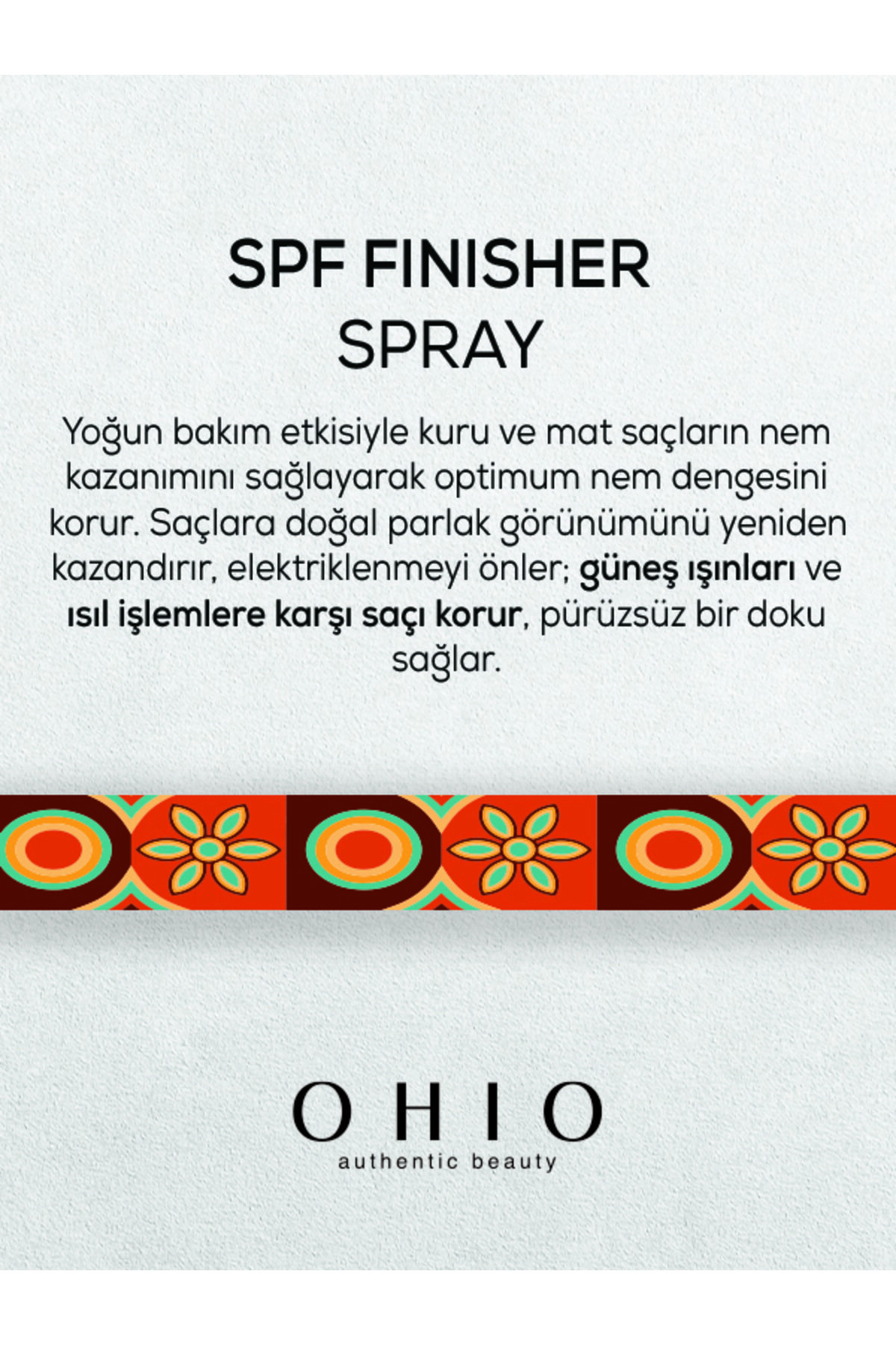 Sun Fınısher Isıya Karşı Koruyucu Nourıshıng Saç Bakım Spreyi — OHIO103 — تصویر 2 از 4