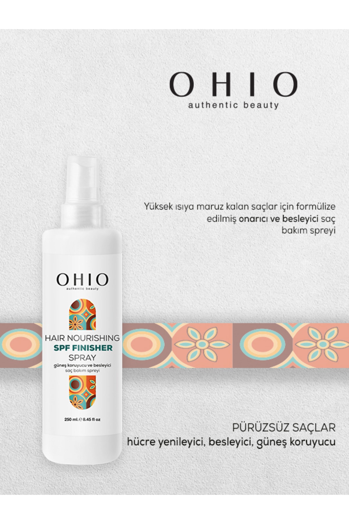 Sun Fınısher Isıya Karşı Koruyucu Nourıshıng Saç Bakım Spreyi — OHIO103 — تصویر 3 از 4