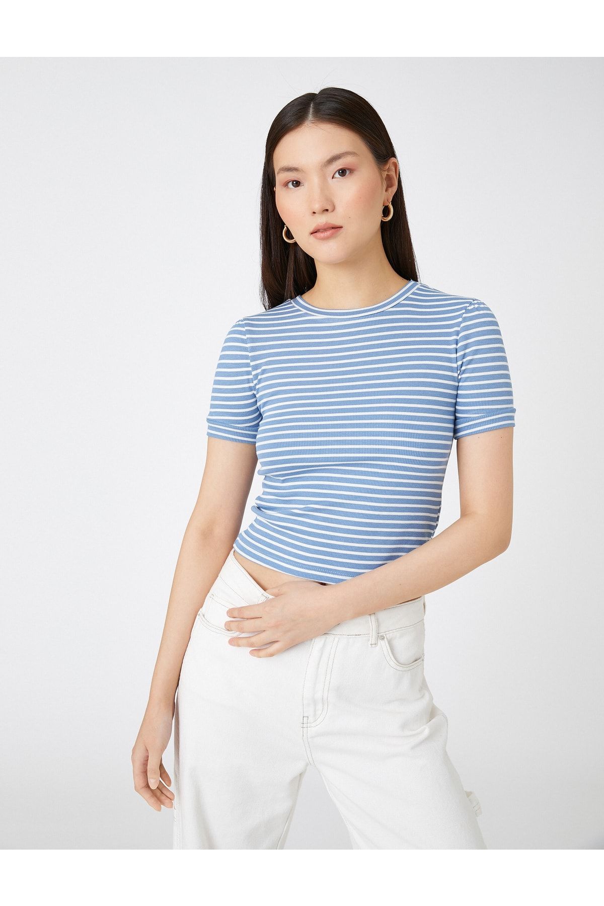 Koton T-Shirt Blau Regular Fit