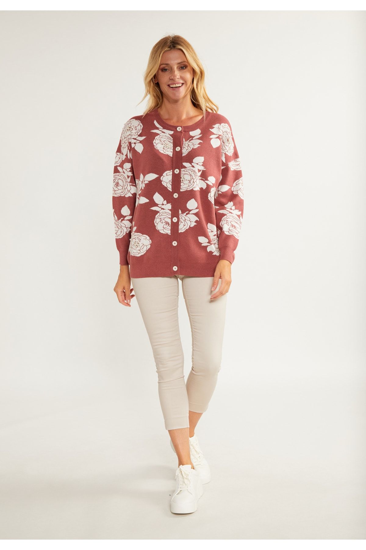 USHA Strickjacke Mehrfarbig Regular Fit